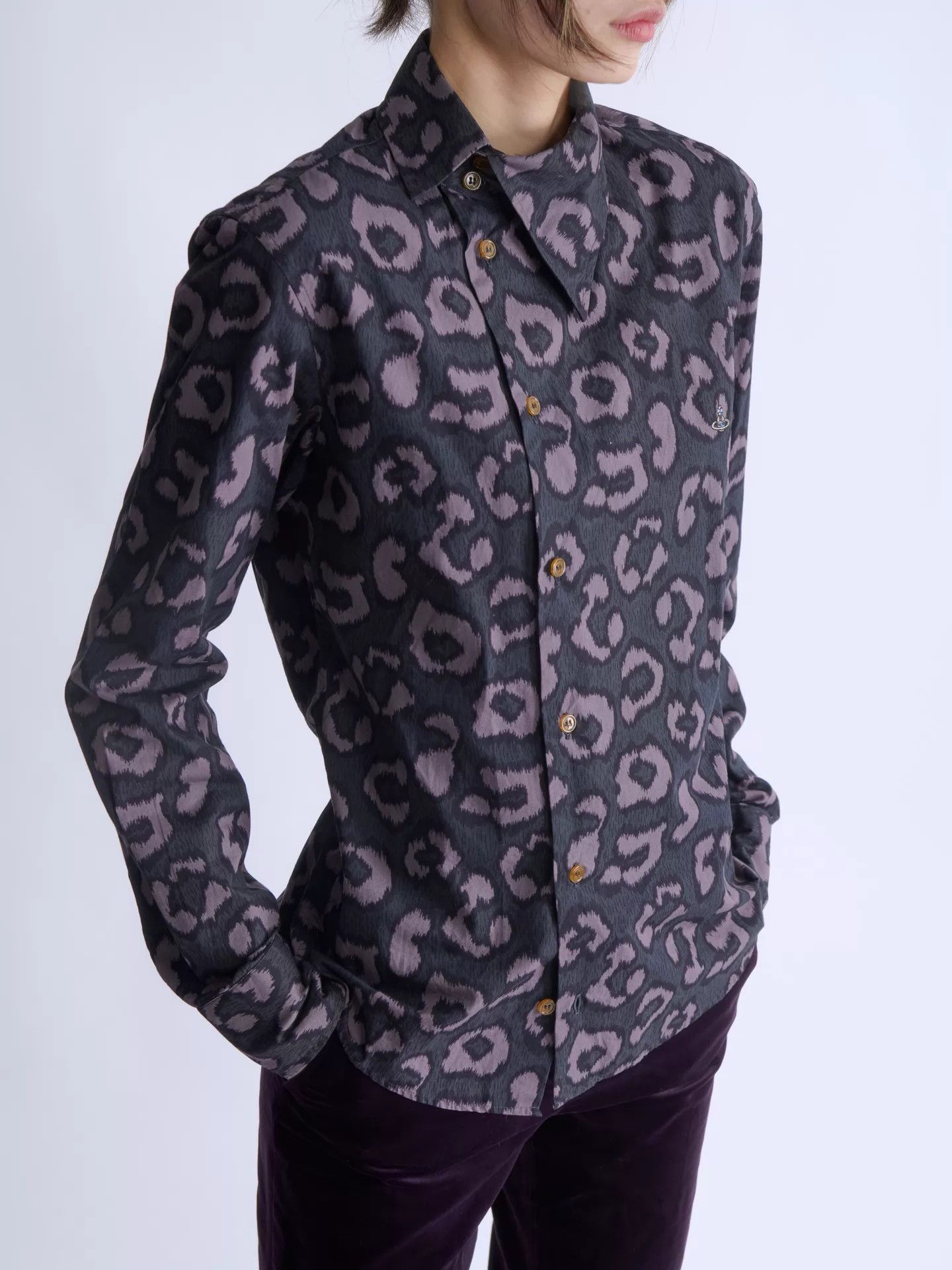 Vivienne Westwood Vivienne Westwood MAN’s Purple Leopard Print Shirt Size US S / EU 44-46 / 1 - 6 Thumbnail
