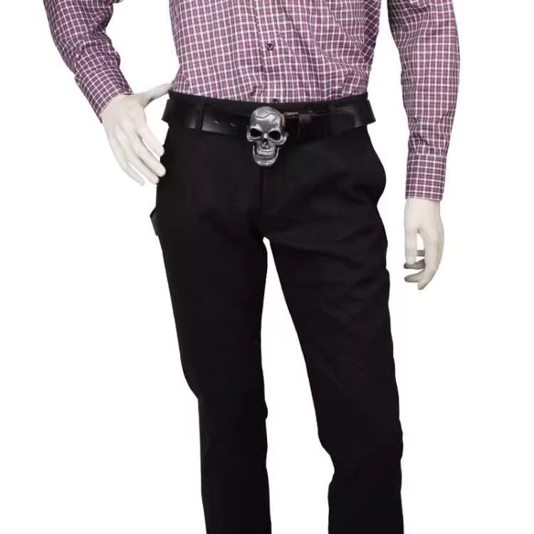 Designer Skull Vibe Vintage Belt Riveted Belts Menswear Accessories Size ONE SIZE - 6 Thumbnail