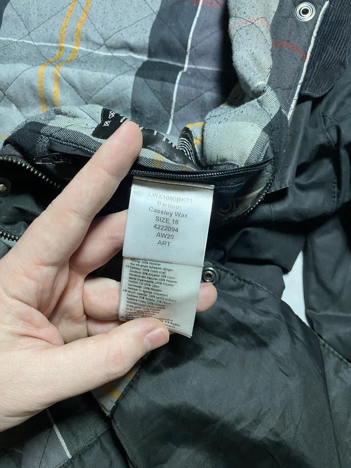 Barbour Vintage Barbour Cassley Waxed Jacket LWX1080BK71 Size XL / US 12-14 / IT 48-50 - 5 Thumbnail
