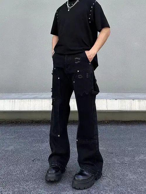 Japanese Brand High Street Vintage Double Knee Ripped Lumberjack Jeans Size US 30 / EU 46 - 3 Thumbnail