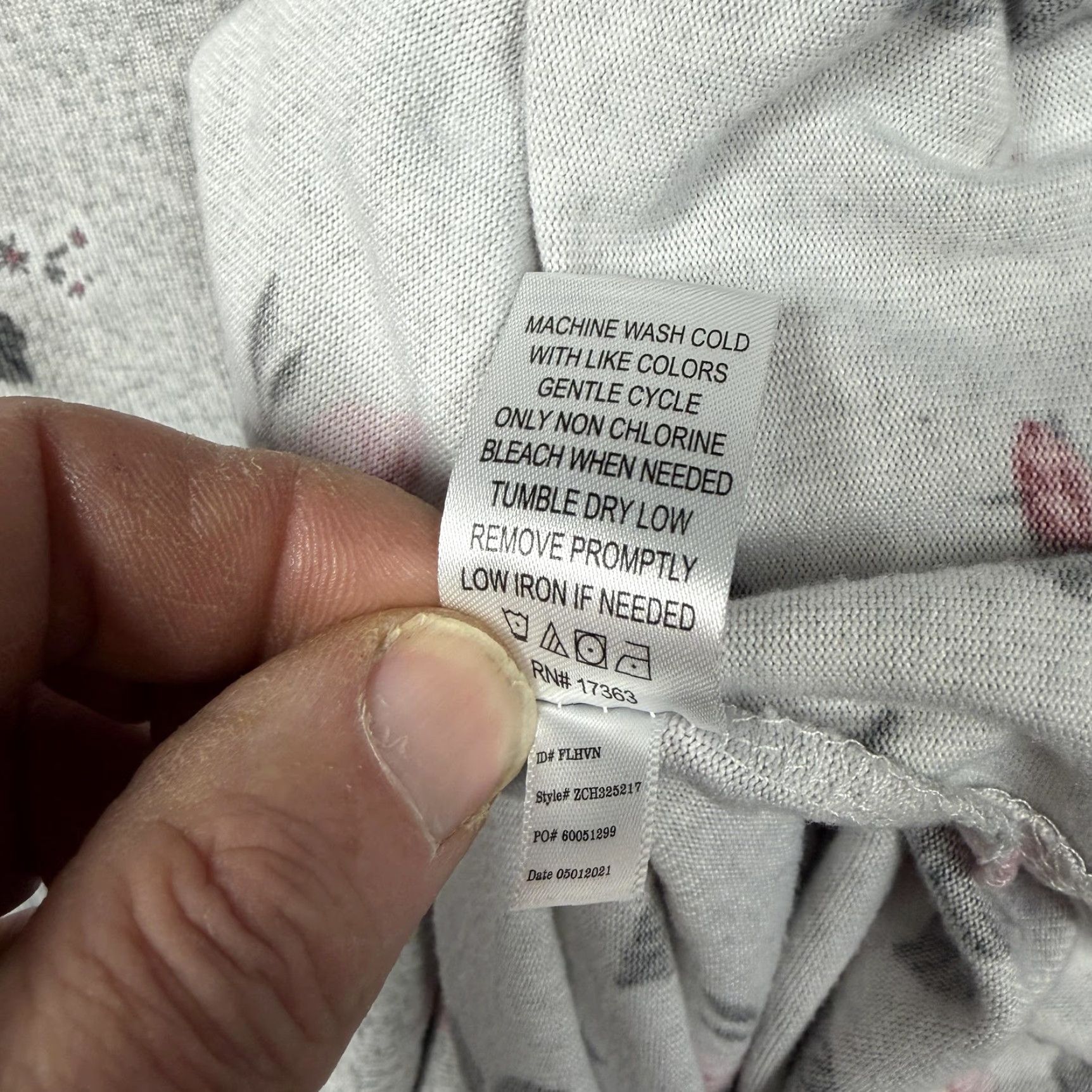 Vintage Carole Hochman Sleepshirt Womens L Gray Pink Floral Cowl Neck Cottagecore Chic Size L / US 10 / IT 46 - 7 Thumbnail