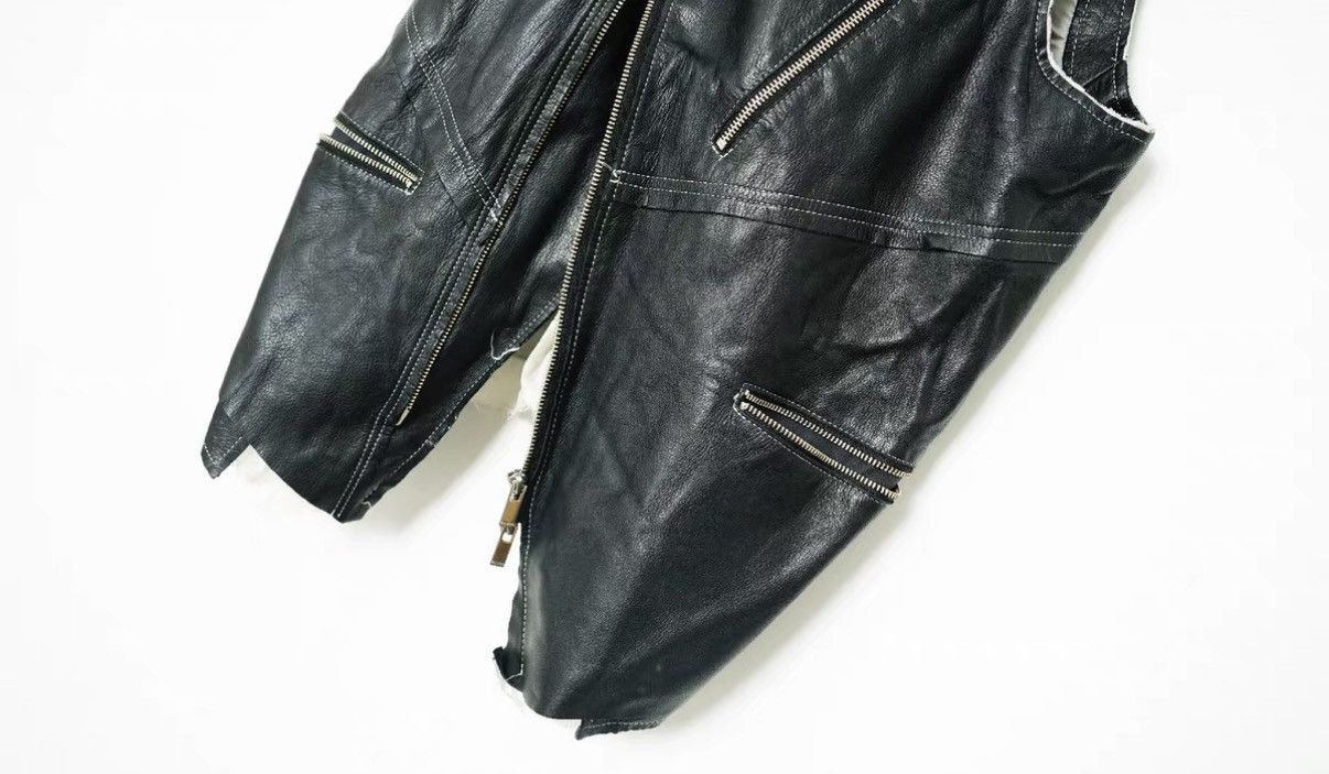 Sulvam Sulvam Distressed Double-Layer Sheepskin Vest Jacket Size US M / EU 48-50 / 2 - 5 Thumbnail