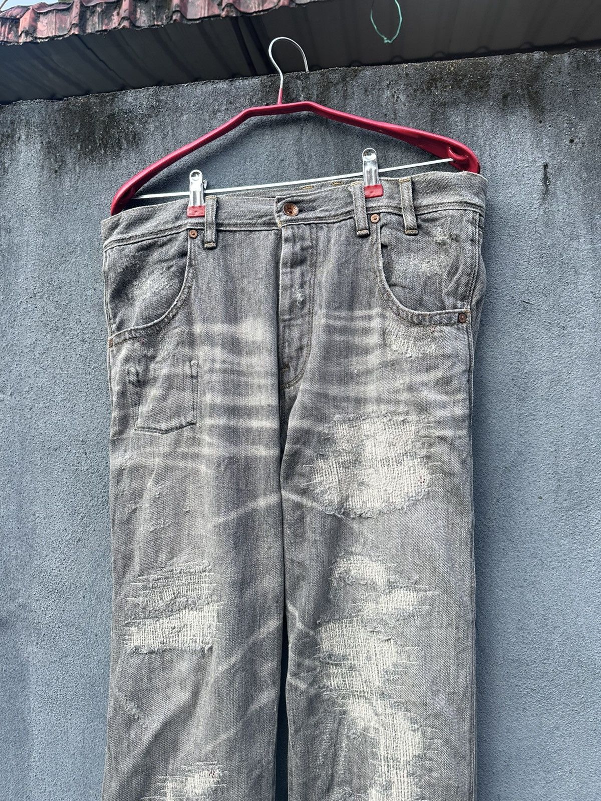 Paul Smith Red Ear 👹Vintage THRASHED Paul Smith X Red Ear Baggy Jeans Size US 32 / EU 48 - 10 Thumbnail