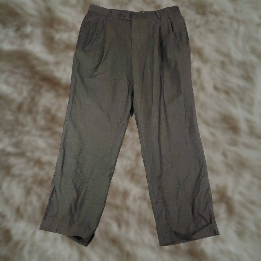 Nautica Nautica Chino Pants Mens 36x28 Brown Flat Front Dress Trousers Size US 36 / EU 52 - 1 Thumbnail