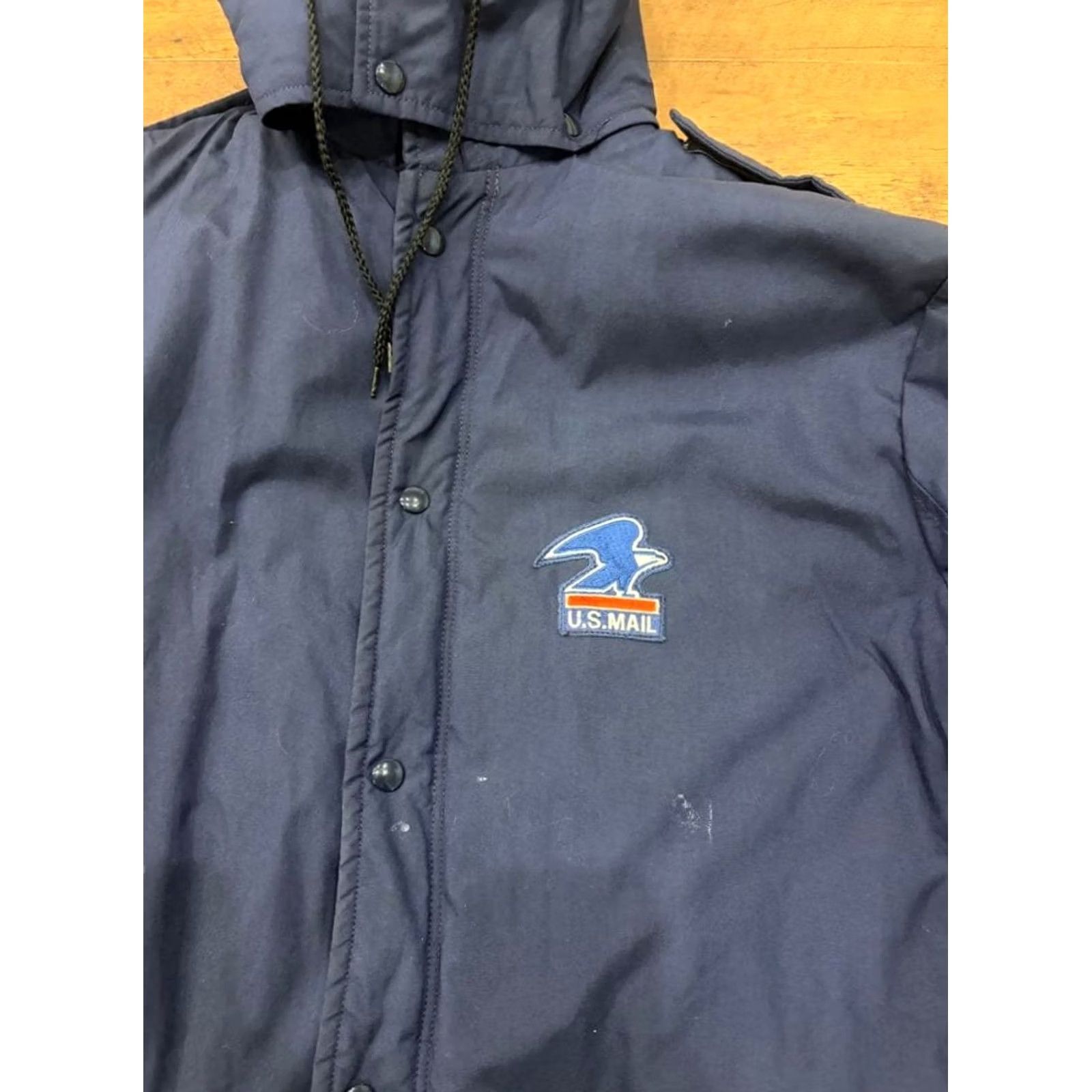 Vintage VINTAGE USPS Post Office Jacket HORACE SMALL Navy L Mens Hooded 90s United States Size US L / EU 52-54 / 3 - 7 Thumbnail