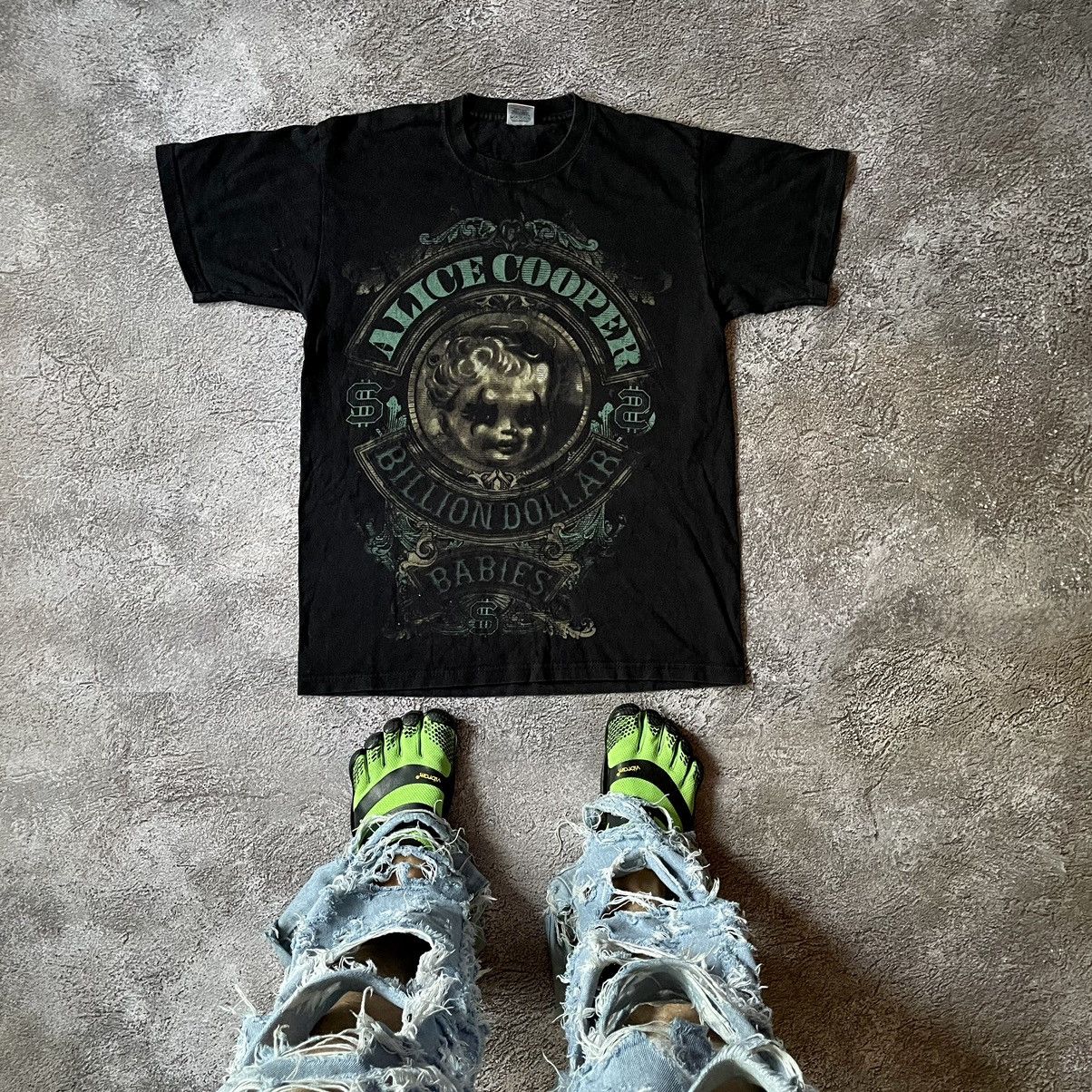 Vintage Vintage 00s Alice Cooper Graphic Tee Sun Faded Grunge Boxy M Size US M / EU 48-50 / 2 - 1 Thumbnail