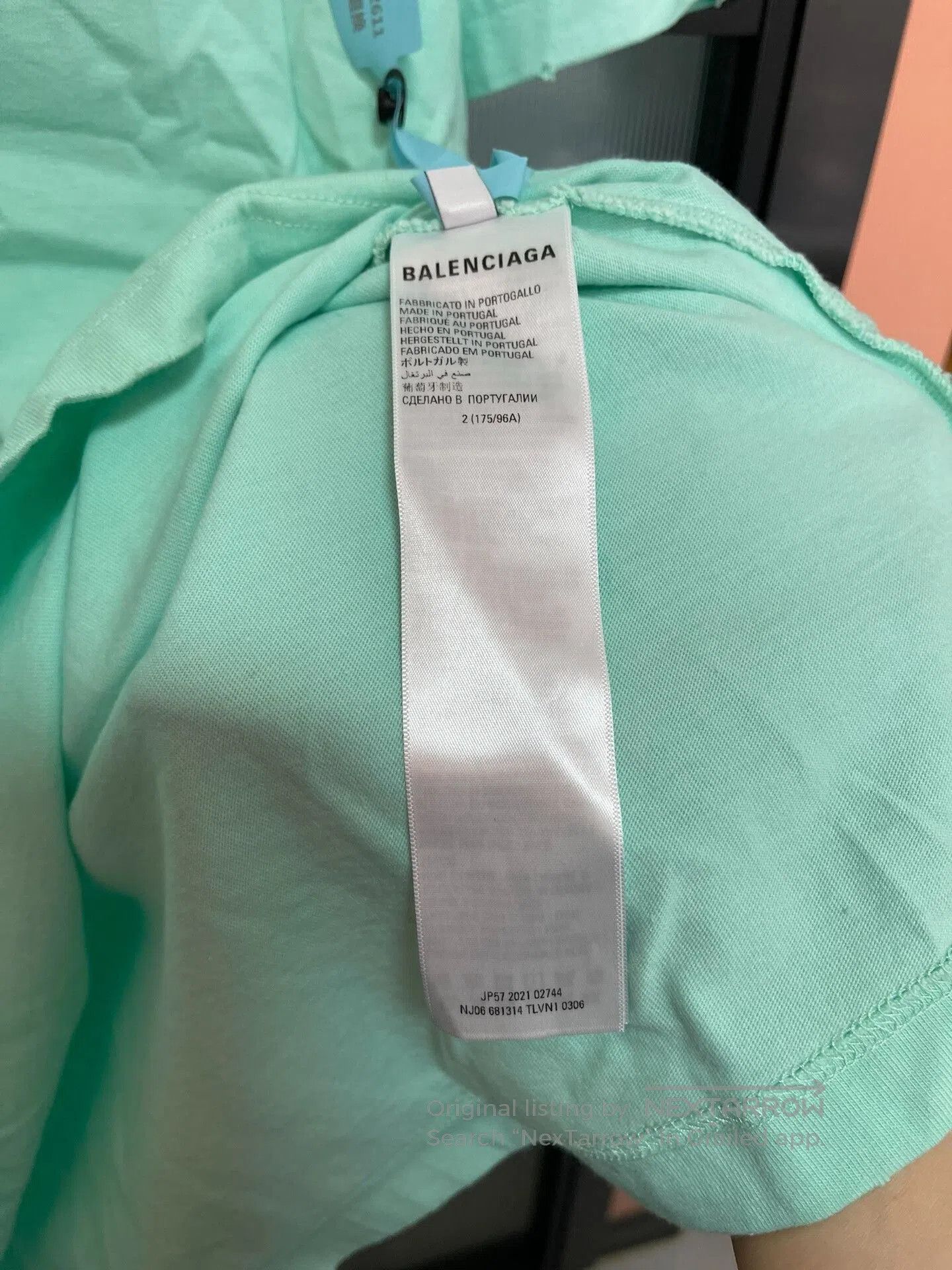 Balenciaga balenciaga oversized mint green uni t-shirt. Size US XXL / EU 58 / 5 - 5 Thumbnail