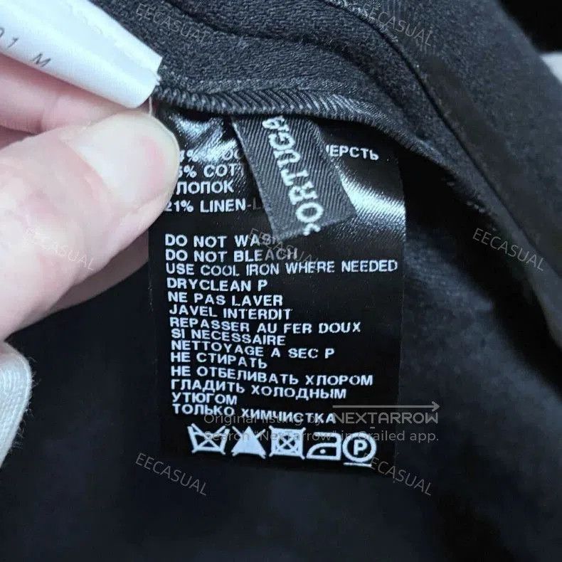 Ann Demeulemeester Black Asymmetric Double. Size US S / EU 44-46 / 1 - 8 Thumbnail