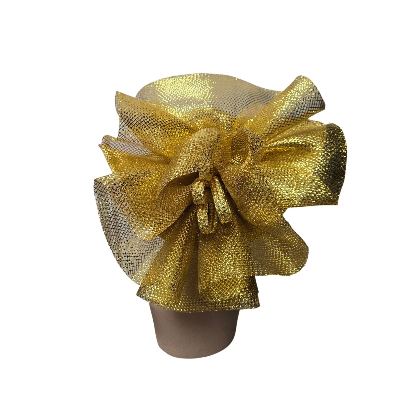 Other Gold Avant Garde Couture Hat, 22 inches Size ONE SIZE - 2 Thumbnail