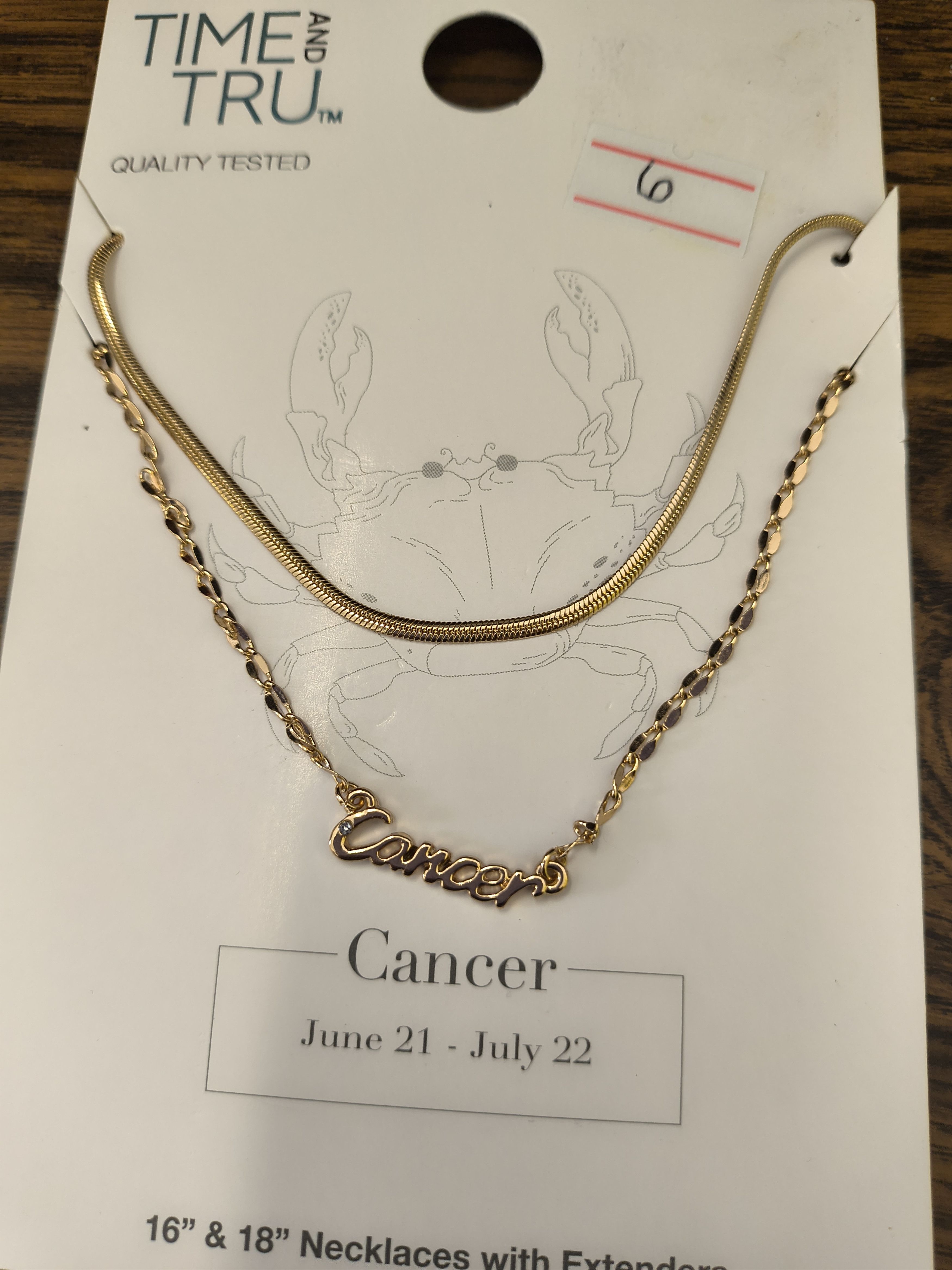 Walmart Time and Tru 2 set Cancer Necklaces Size ONE SIZE - 1 Thumbnail