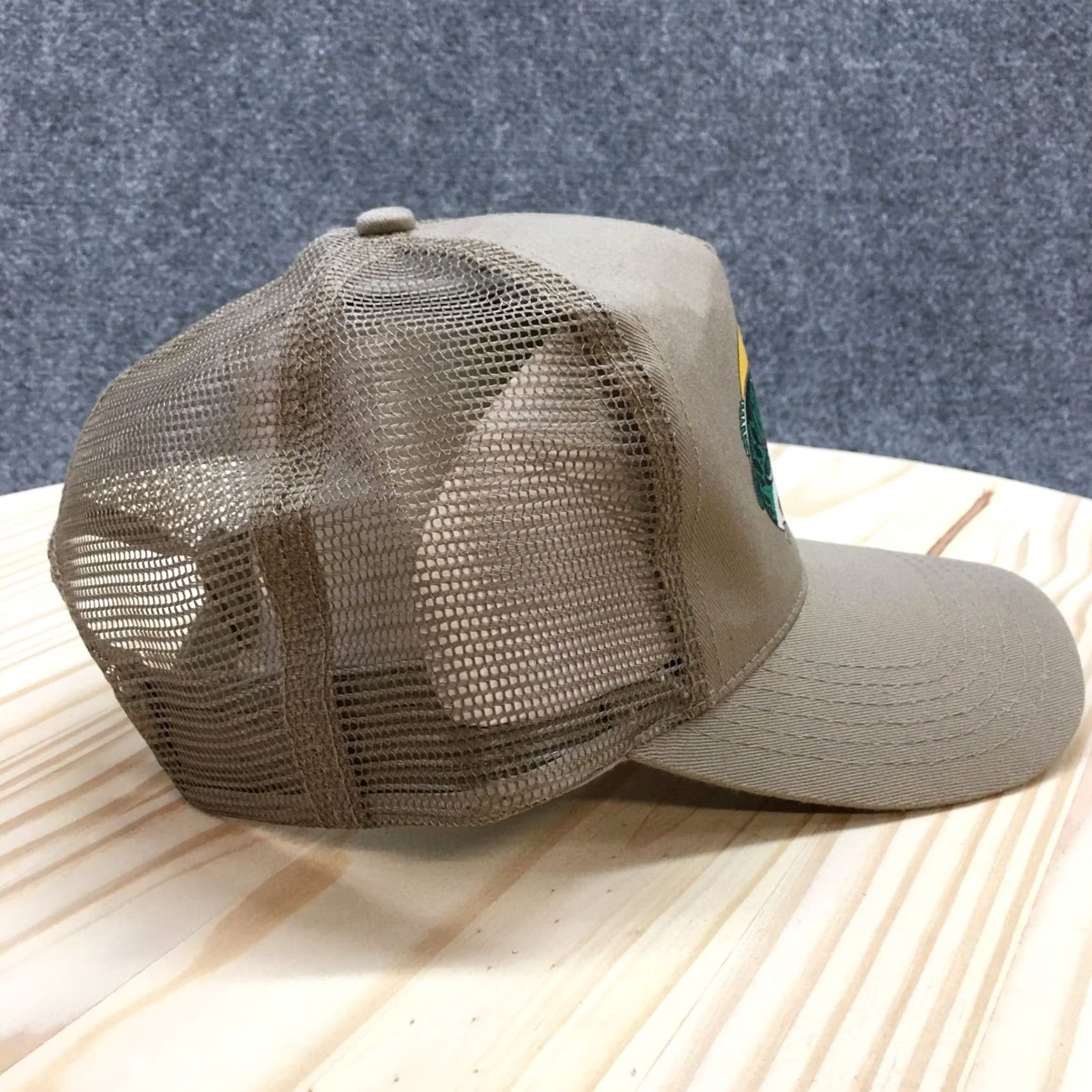 Bass Pro Shops Bass Pro Shops Trucker Hat Mens Beige OS Adjustable Curved Brim Embroidered Logo Size ONE SIZE - 6 Thumbnail