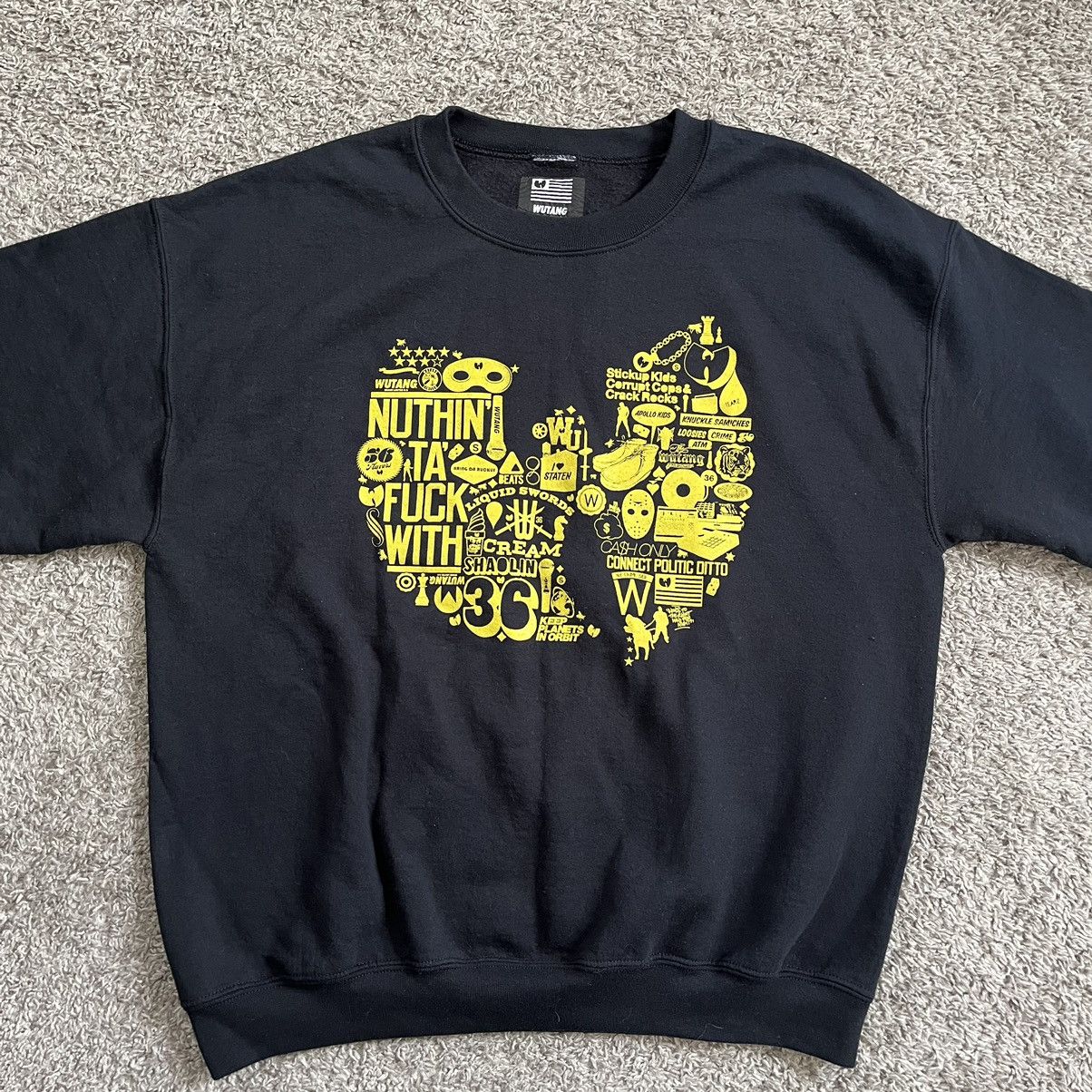 Wu-Tang Clan 🔴Wu-Tang Crewneck Size Large WuTang Sweater Black Yellow Size US L / EU 52-54 / 3 - 7 Thumbnail