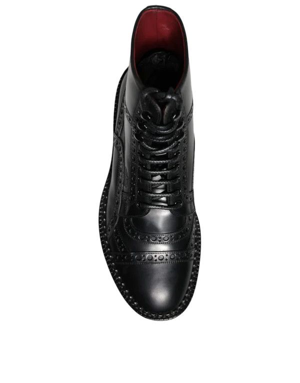 Dolce & Gabbana o1y0125 Logo Ankle Boots in Black Size US 8 / EU 41 - 3 Thumbnail