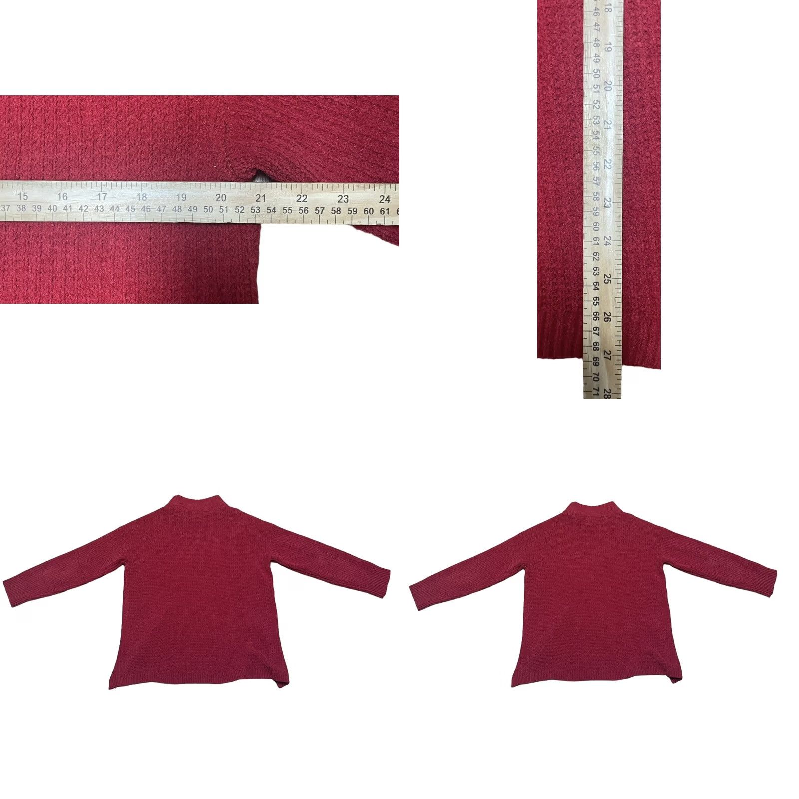 Vintage A New Day Red Knitted Sweater Sz Medium Pullover Long Sleeve High Neck Women’s Regular Size Knit Style Tight-Knit Pattern Solid Vintage No Size M / US 6-8 / IT 42-44 - 8 Thumbnail