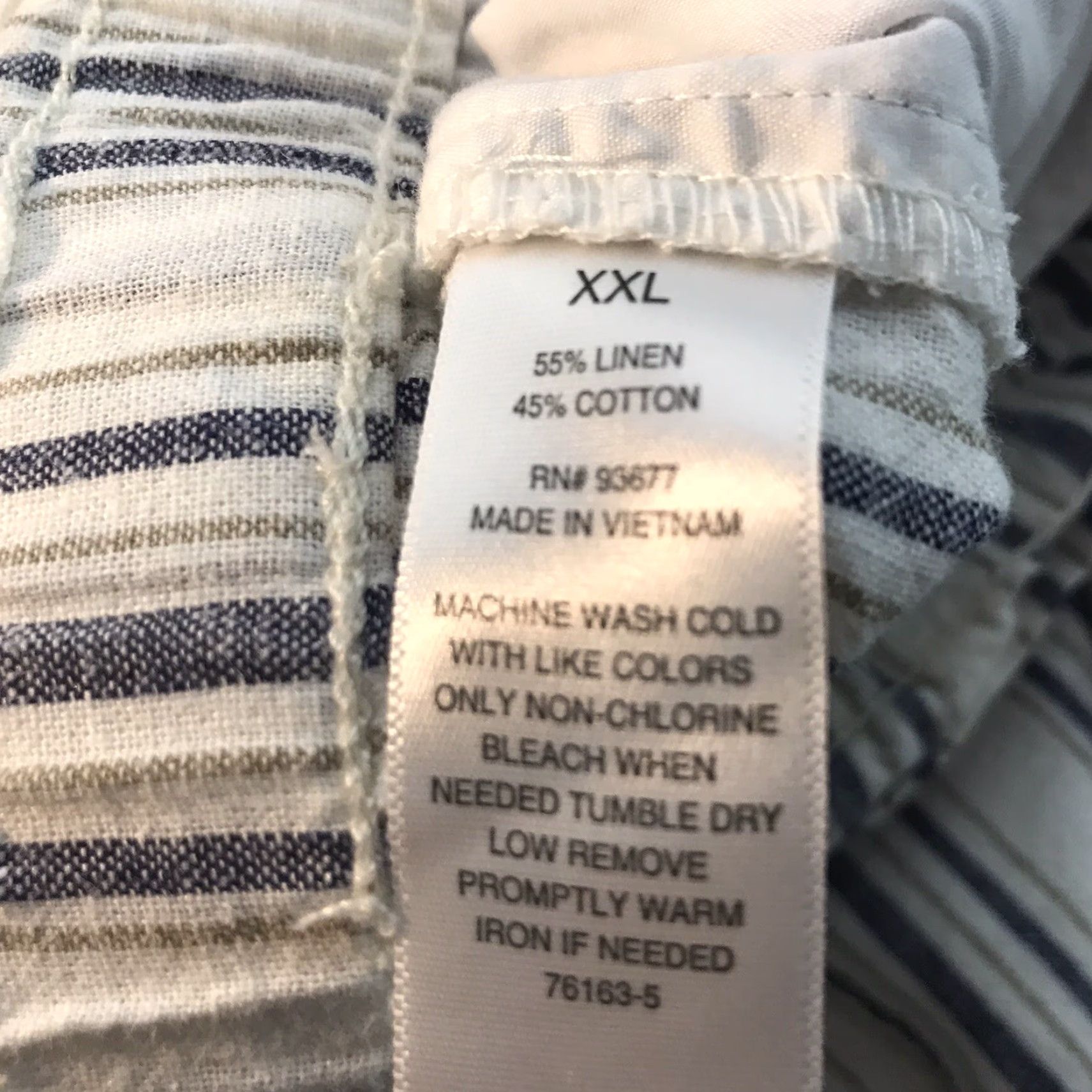 Vintage A New Approach Striped Pull On Shorts Women's 2XL White Blue Beige Paperbag Casual Everyday Size 40" / US 18 - 6 Thumbnail