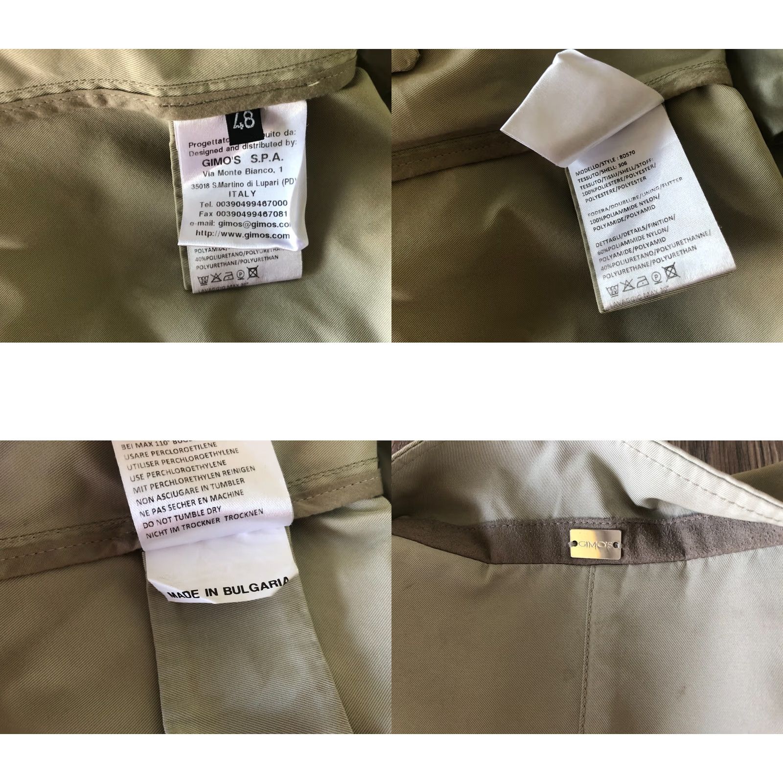 Vintage Gimo's Trench Coat Women Beige Polyester Size 48 Size XL / US 12-14 / IT 48-50 - 9 Thumbnail