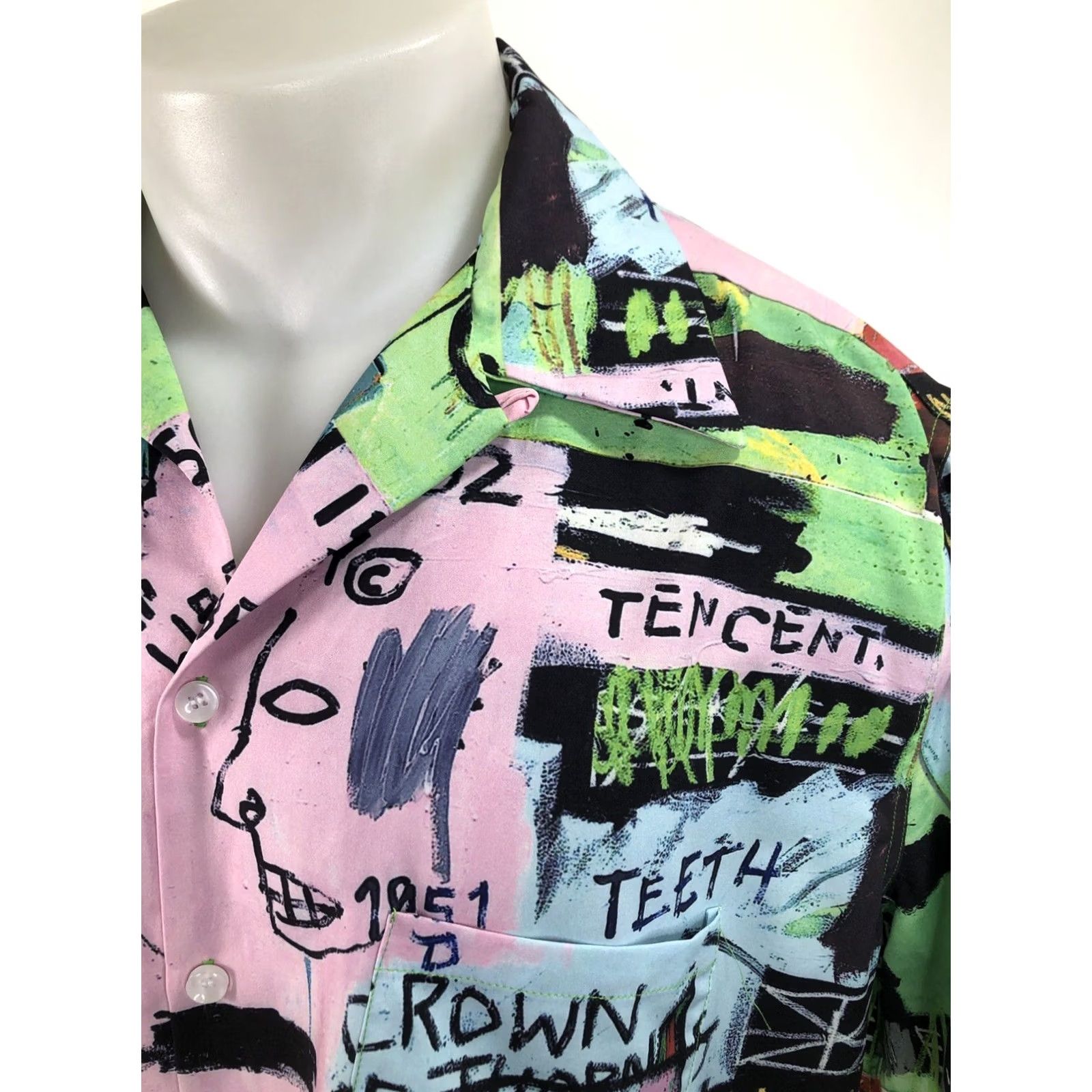 Wacko Maria WACKO MARIA / GUILTY PARTIES / Graffiti Lg Shirt - EXC. Button-Up - Men - L - Multicolor - Short Sleeve - Jeans? Size US L / EU 52-54 / 3 - 5 Thumbnail