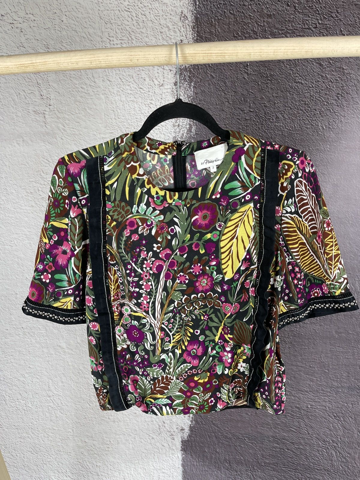3.1 Phillip Lim 3.1 Phillip Lim flower floral multicolor pattern blouse Size S / US 4 / IT 40 - 2 Thumbnail