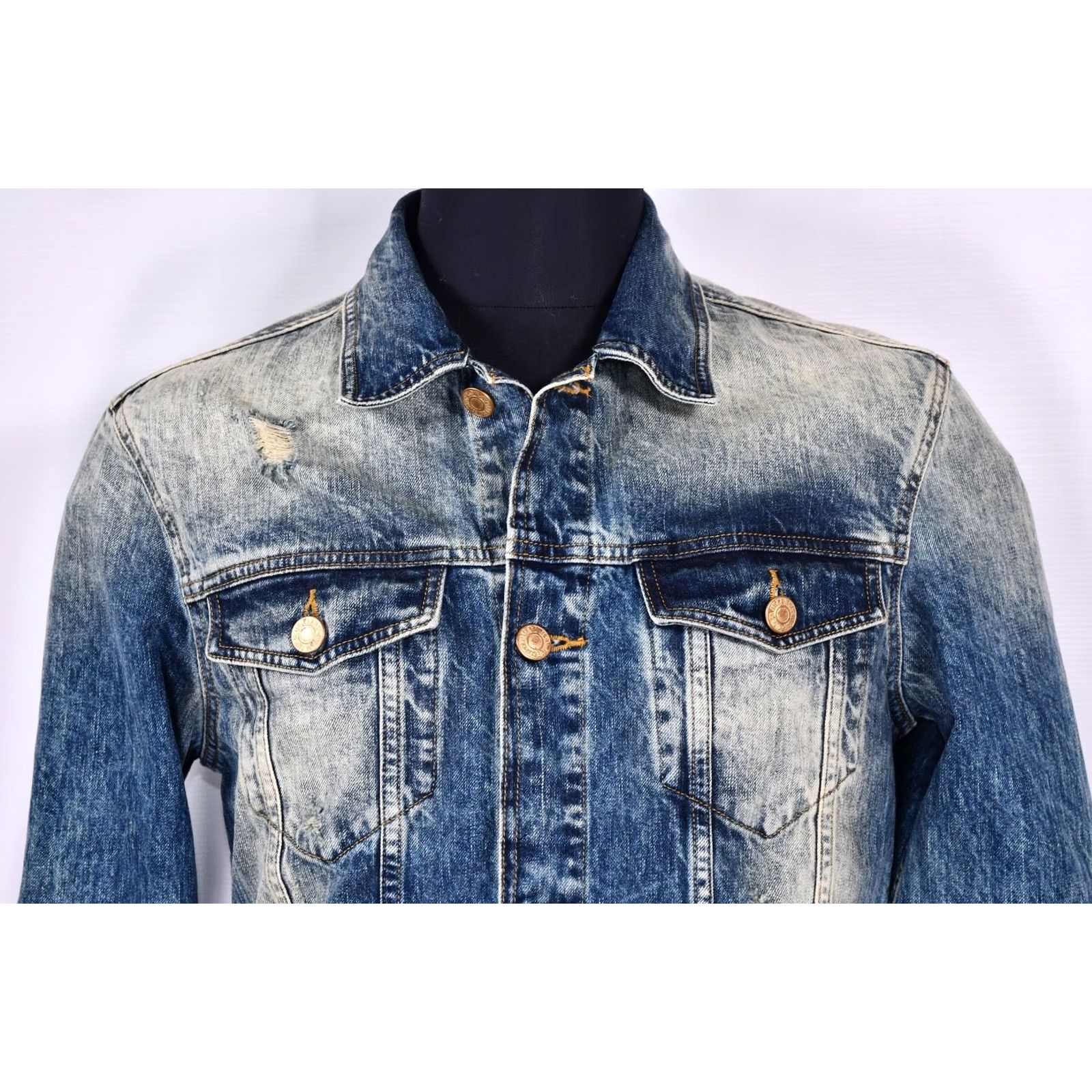 Jack & Jones JACK & JONES Jacket Denim blue L Mens Classic 100% Cotton Casual VINTAGE? Size US 33 - 6 Thumbnail