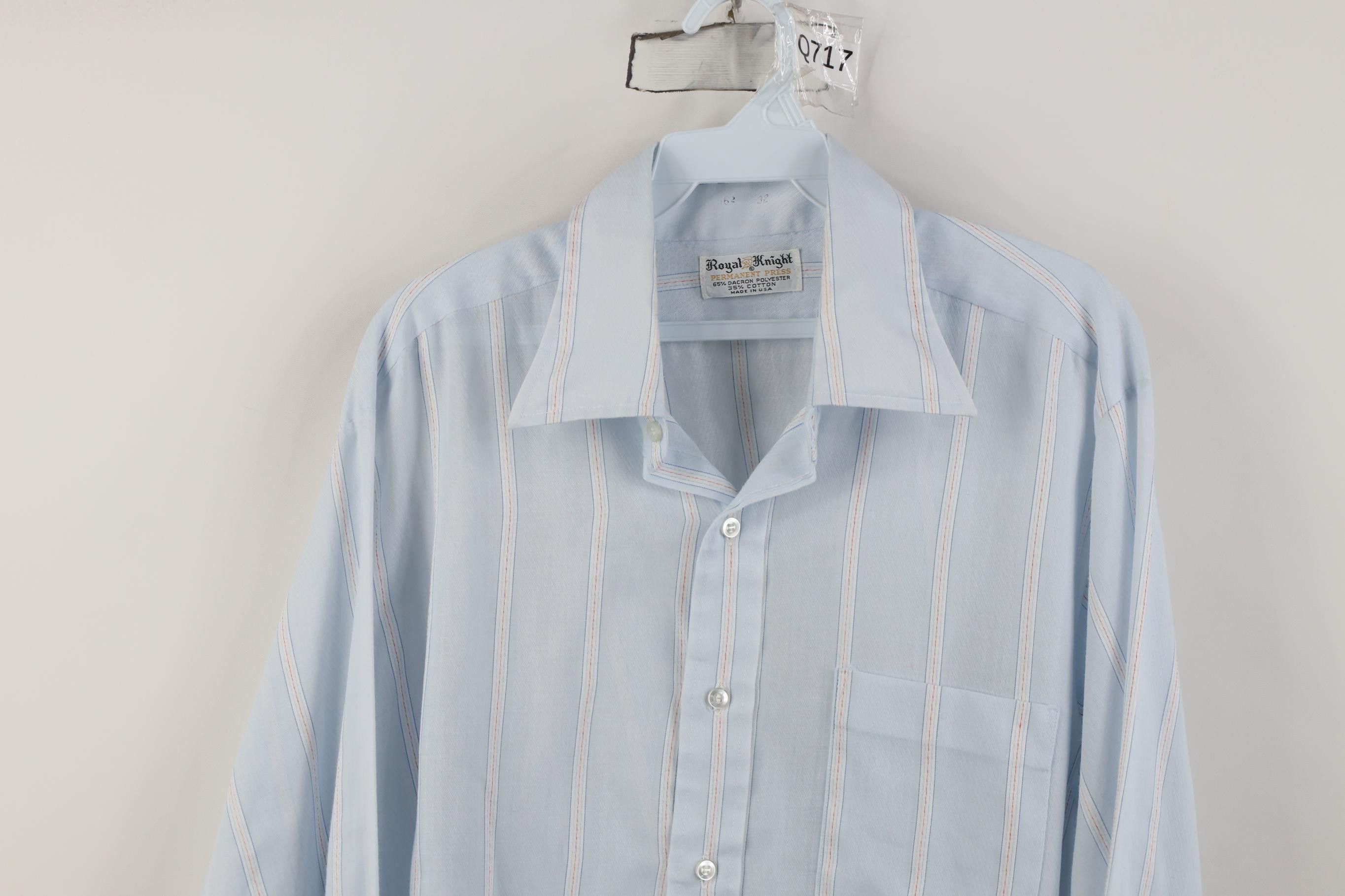 Vintage Vintage 70s Streetwear Collared Button Shirt Blue USA Size US M / EU 48-50 / 2 - 2 Thumbnail