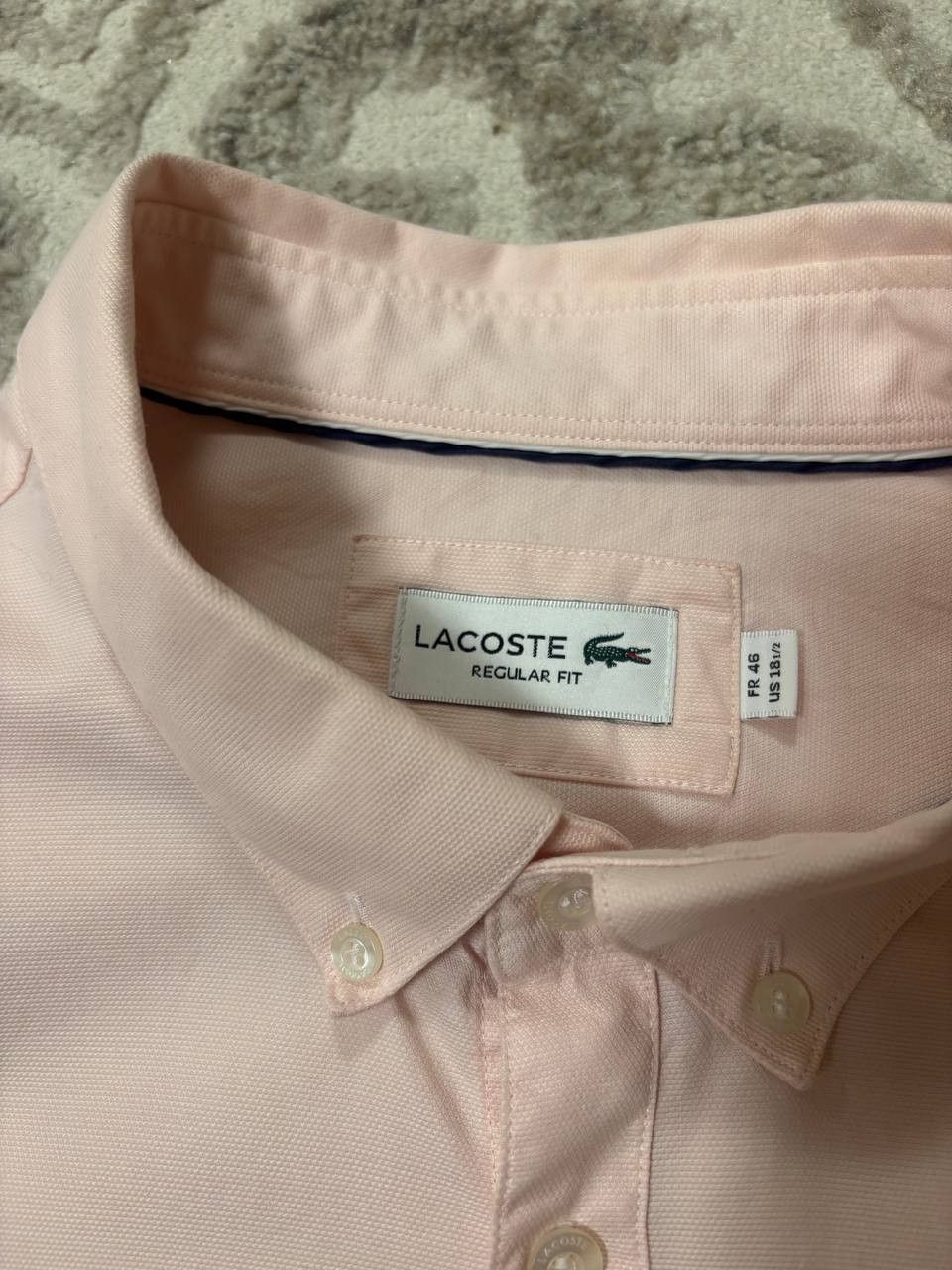 Lacoste Men's classic pink long-sleeved shirt Lacoste Size 46/XXL Size US XXL / EU 58 / 5 - 4 Thumbnail