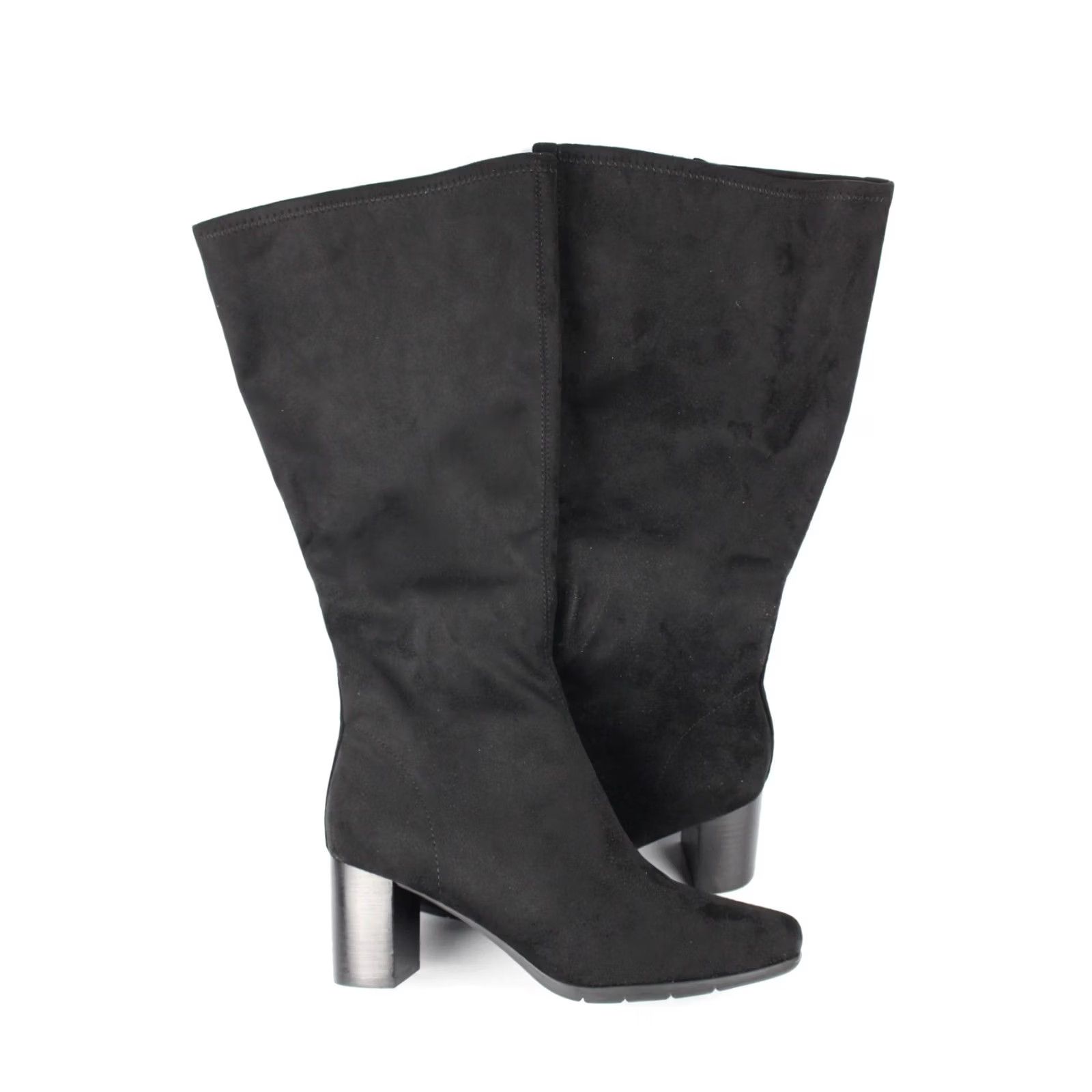 Vintage Aerosoles Women's Micah Tall Boots Size 8 WW Black Fabric Boots Size US 8 / IT 38 - 4 Thumbnail