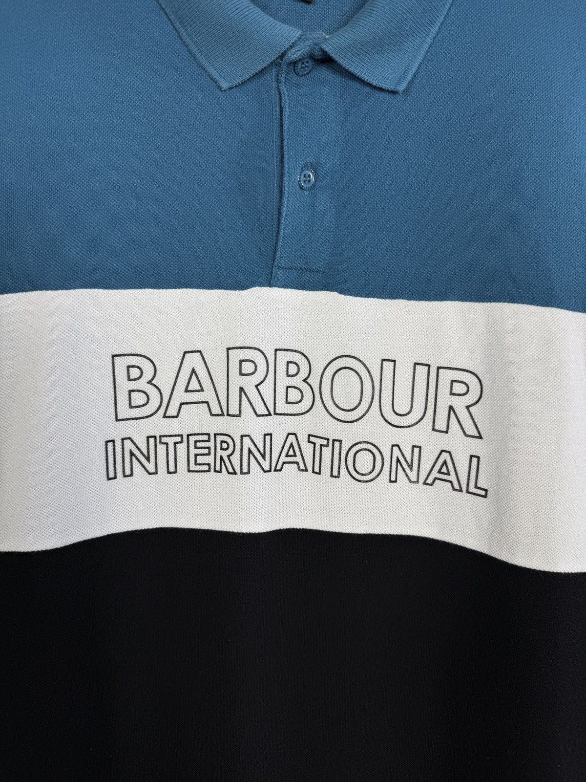 Barbour Barbour International Long Sleeve Polo Shirt Colorblock Logo Size US XL / EU 56 / 4 - 6 Thumbnail