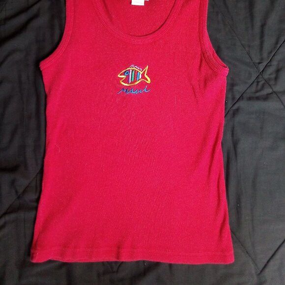 Other Vintage Sgt. Leisure Maui Fish Ribbed Tank Top Shirt Size S / US 4 / IT 40 - 3 Thumbnail