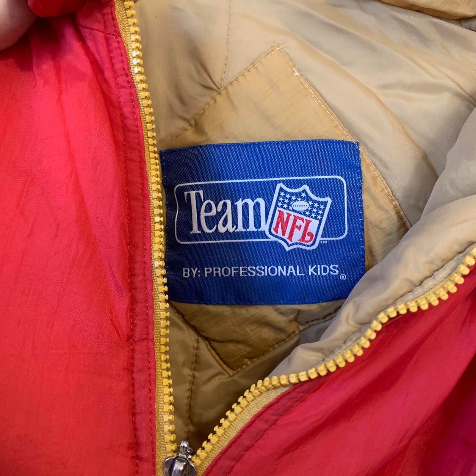 NFL Vintage San Francisco 49ers Hooded Puffer Jacket Size US S / EU 44-46 / 1 - 3 Thumbnail