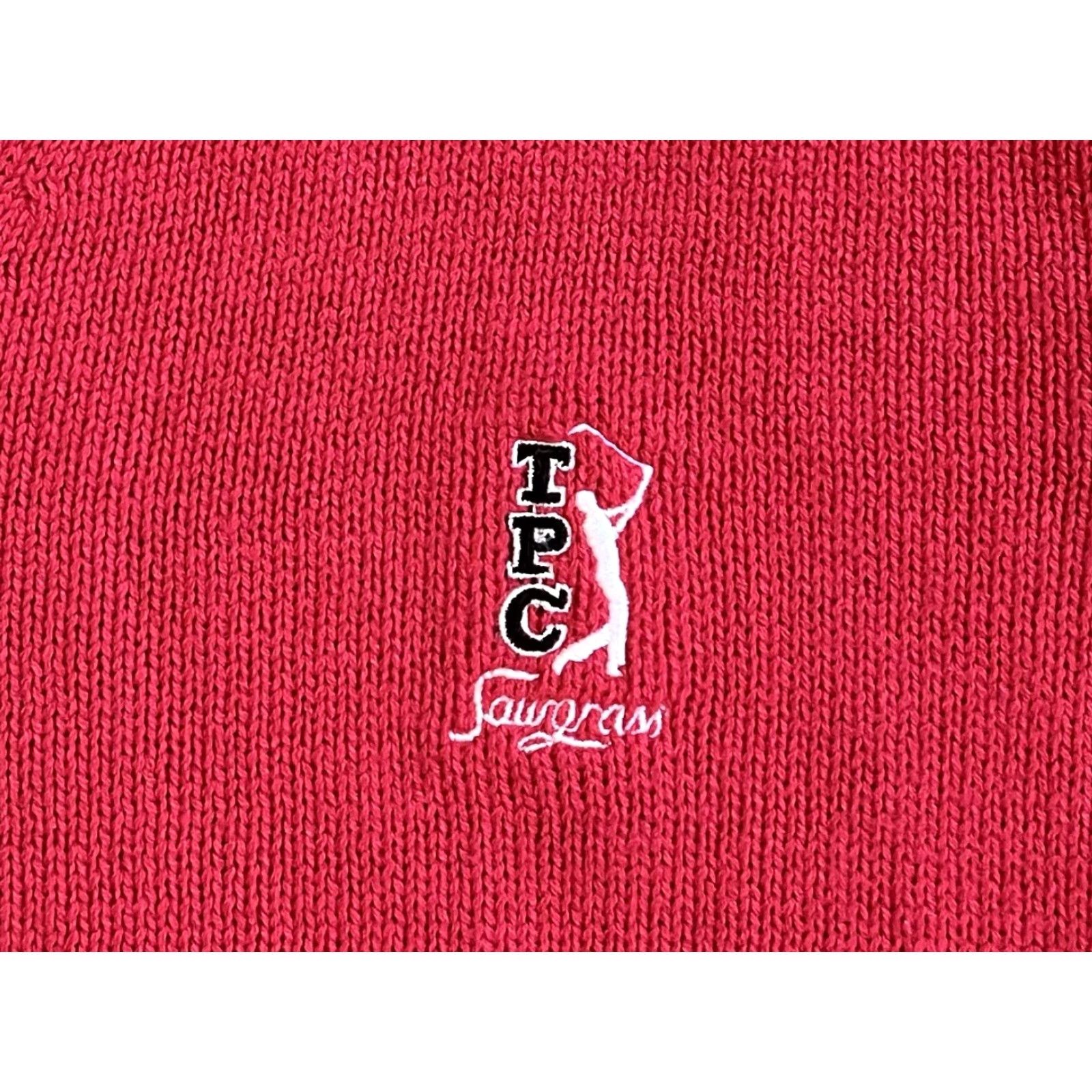 Pinko VINTAGE Aureus TPC Sawgrass Sweater Vest Shirt Men XL Pink 90s Golf Retro Embroidered Logo Size US XL / EU 56 / 4 - 3 Thumbnail