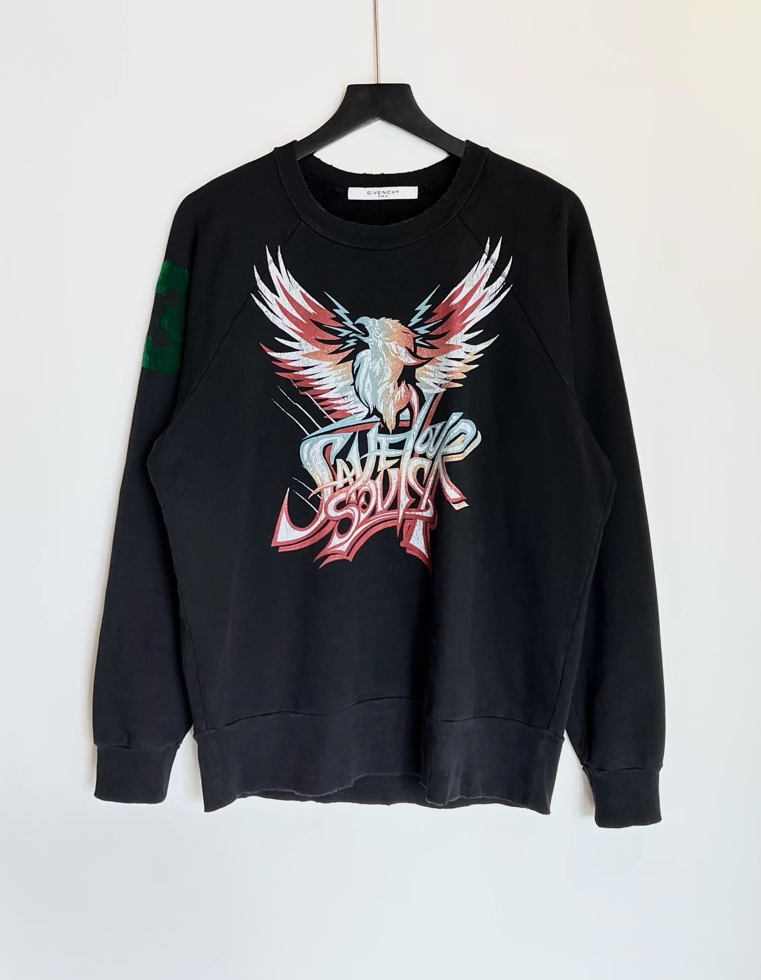 Givenchy Givenchy Distressed Logo Hoodie M Size US M / EU 48-50 / 2 - 1 Thumbnail