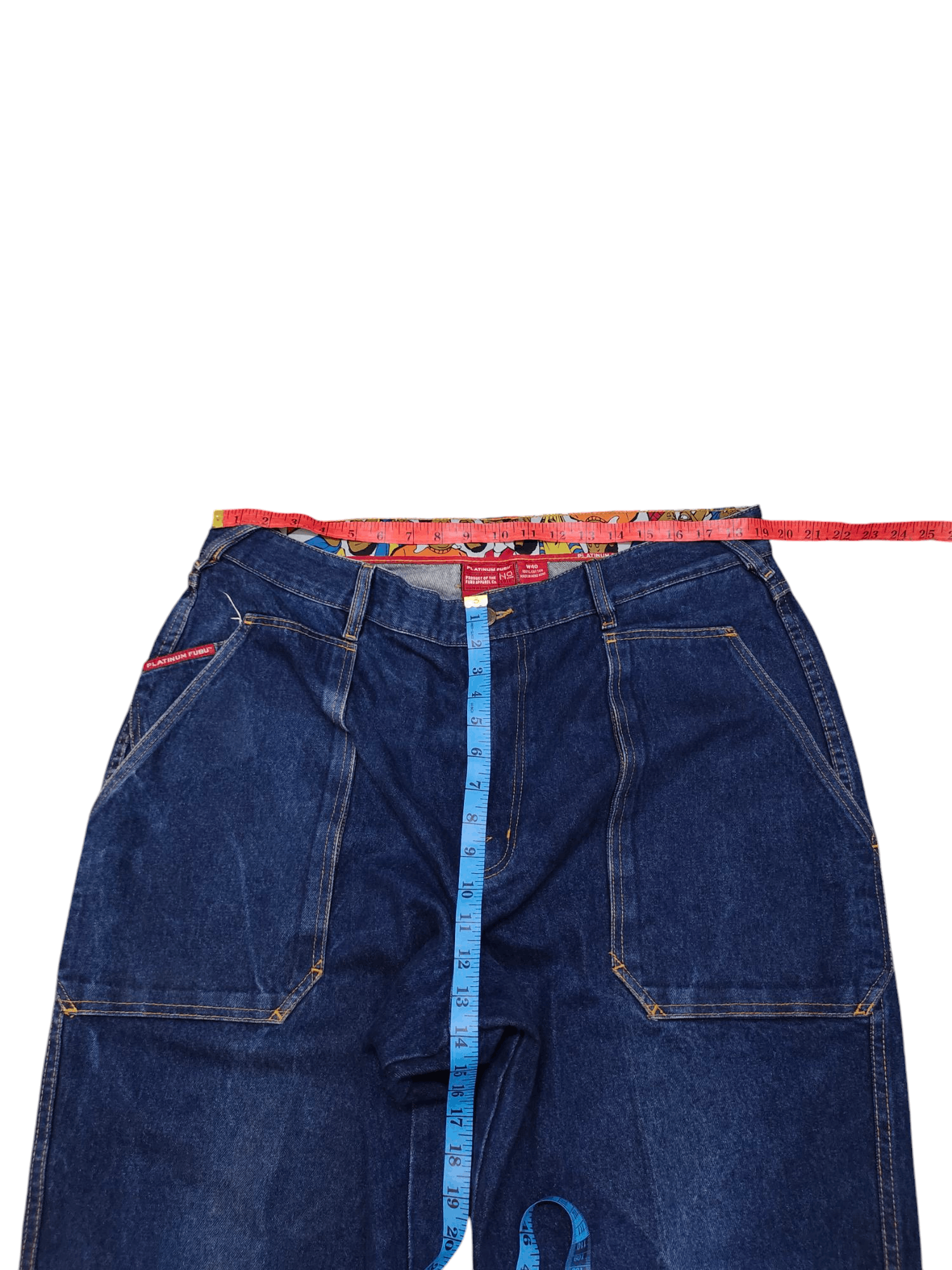 Fubu Baggy Jeans Fubu Fat Albert Embroidered Denim Wide Jnco Size US 39 - 16 Thumbnail