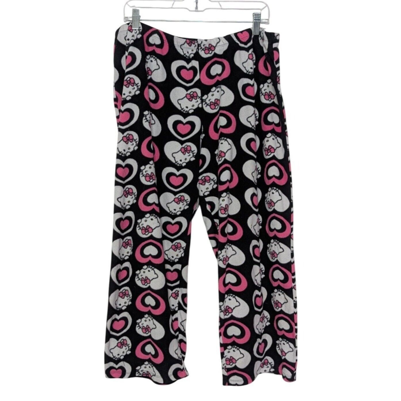 Designer Sanrio Hello Kitty Heart Fleece PJ Pants Womens Size 2X Size 36" / US 14 / IT 50 - 1 Thumbnail