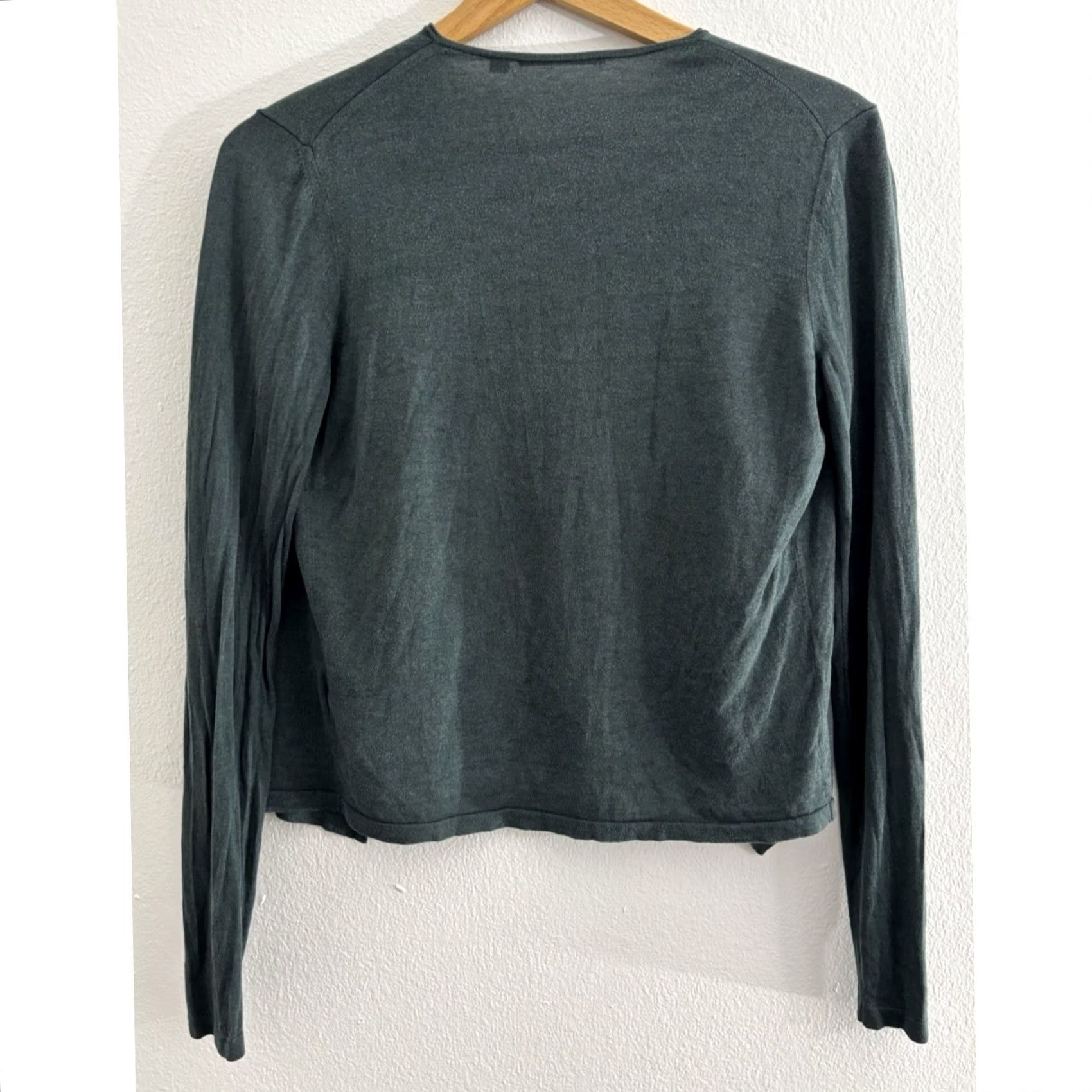 Hugo Boss BOSS Hugo Silk Cashmere Blend Cardigan Green Solid Knit Women Size M Size M / US 6-8 / IT 42-44 - 2 Thumbnail