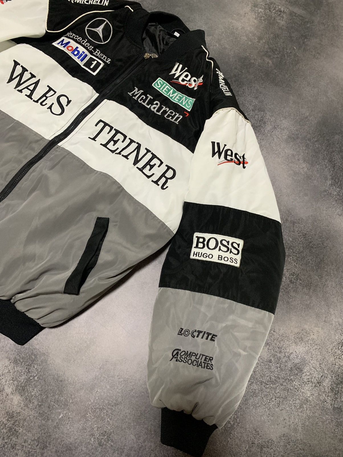 Mercedes-Benz × Vintage 90s Vintage Mercedes-Benz Formula 1 Puffer Racing Jacket Size US XL / EU 56 / 4 - 3 Thumbnail