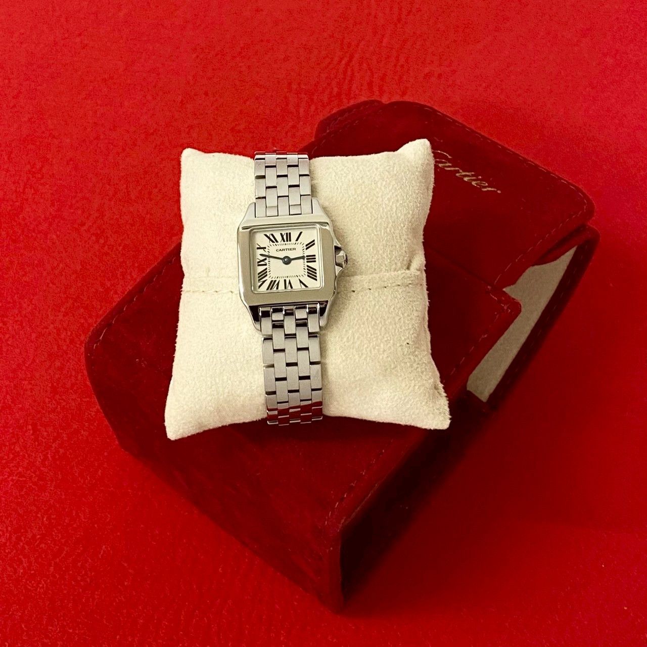 Cartier Cartier Cartier Santos Demoiselle Stainless Steel Watch Metal Quartz Size ONE SIZE - 1 Thumbnail