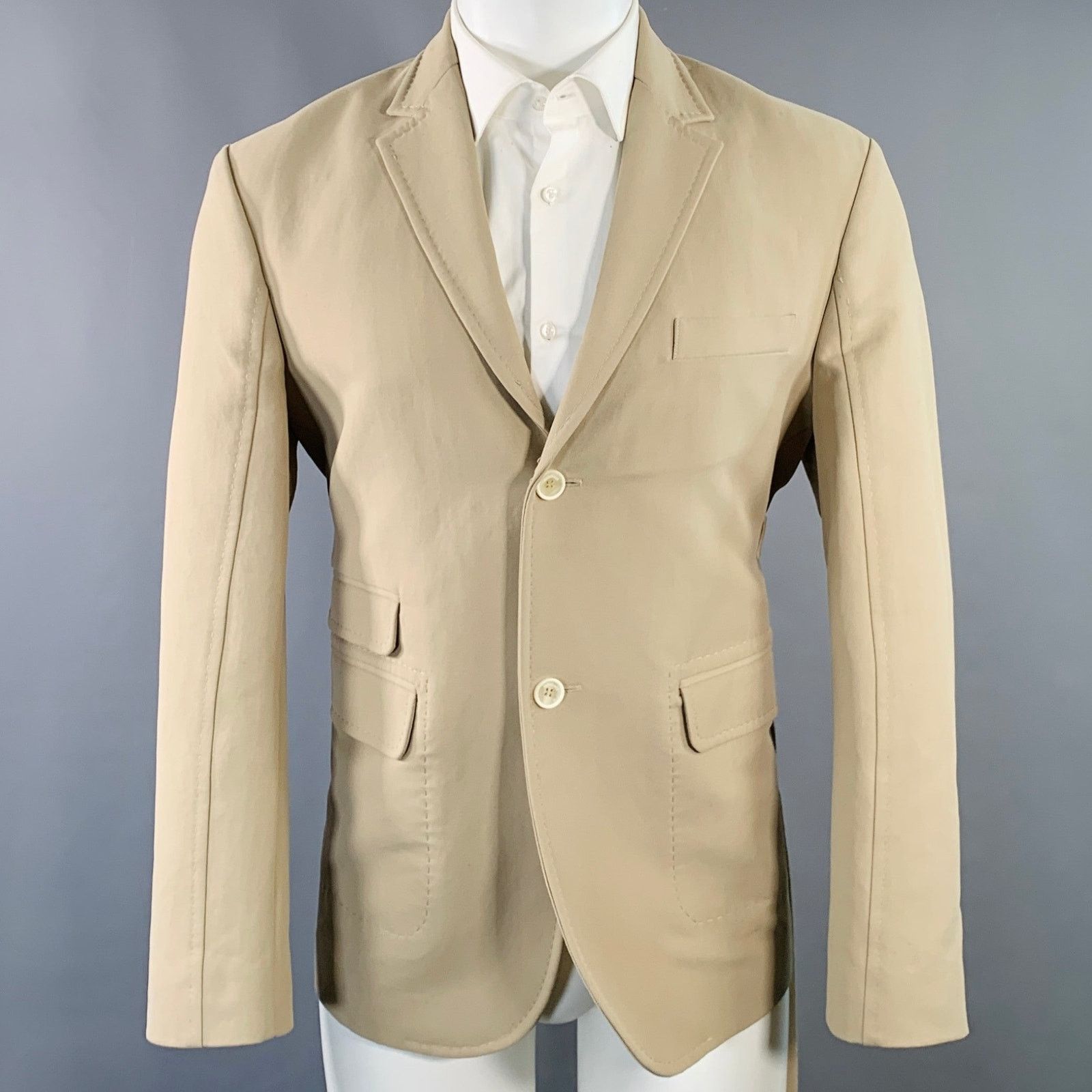 Jacquemus JACQUEMUS LE CHOUCHOU Beige Cotton Notch Lapel Sport Coat Size 40R - 1 Thumbnail