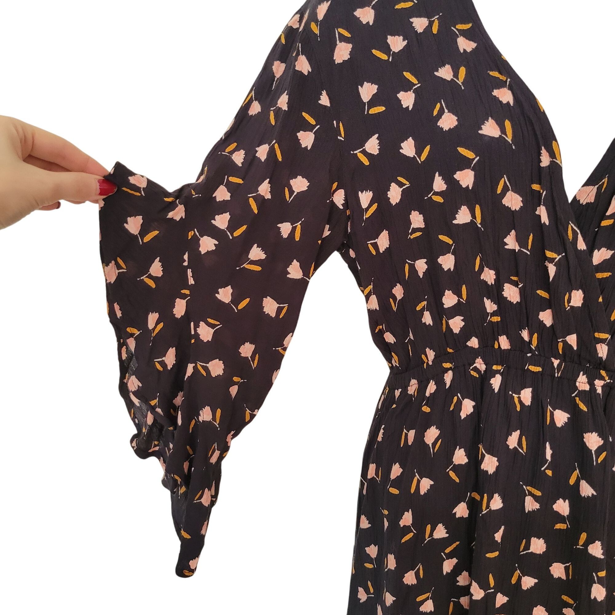 Billabong Billabong M LOVE LIGHT Golden Hour Floral Print Mini Dress R Size M / US 6-8 / IT 42-44 - 3 Thumbnail