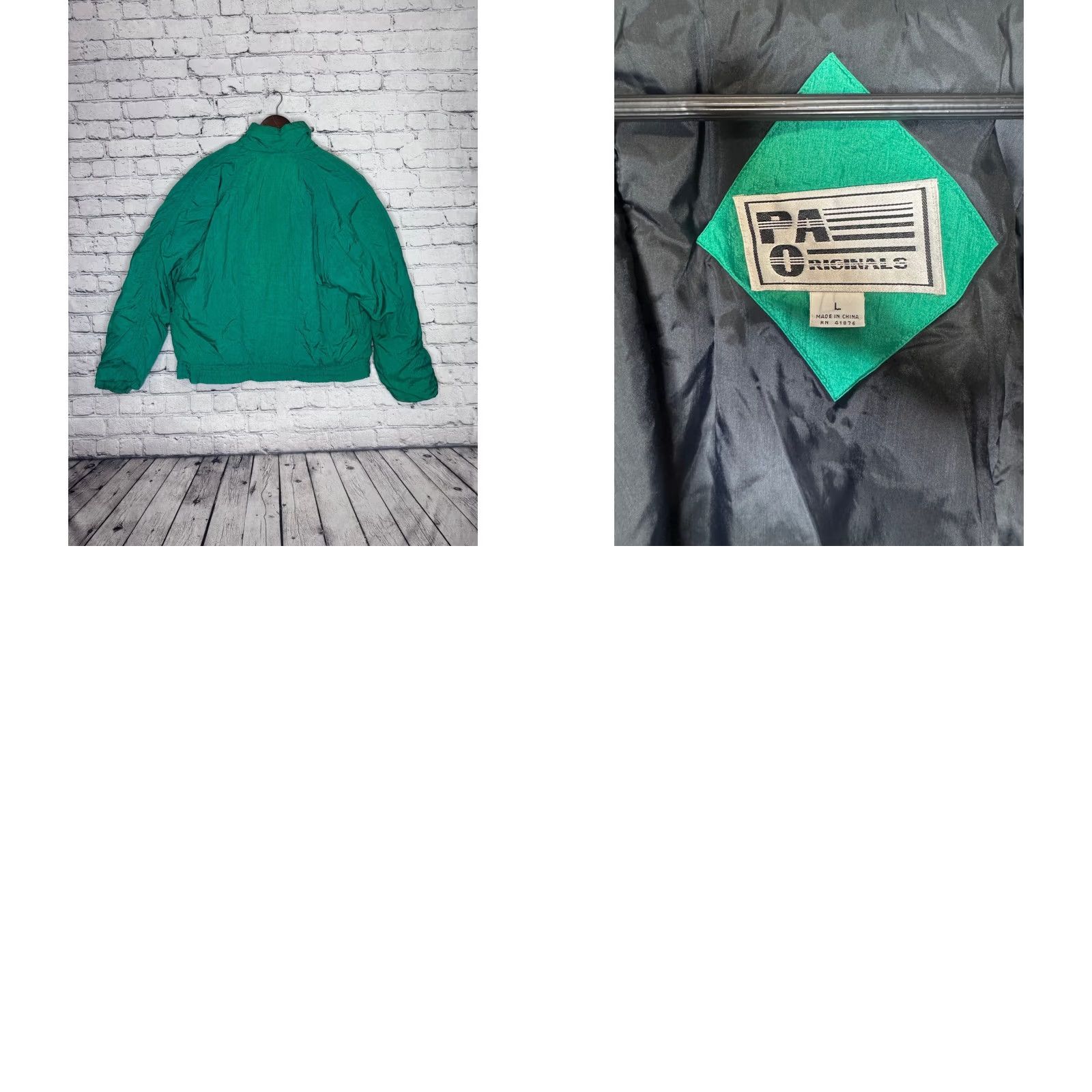Vintage VINTAGE PA Originals Womens Green Full Zip Bomber Jacket L Size L / US 10 / IT 46 - 8 Thumbnail