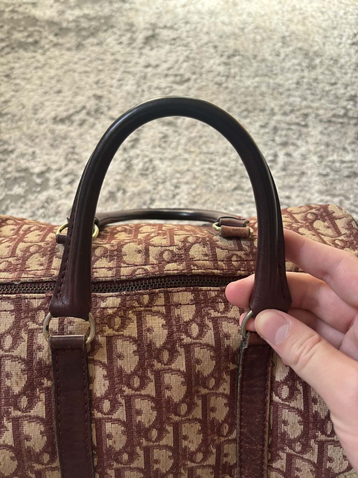 Dior Dior red cherry monogram vintage boston bag 30 Size ONE SIZE - 9 Thumbnail