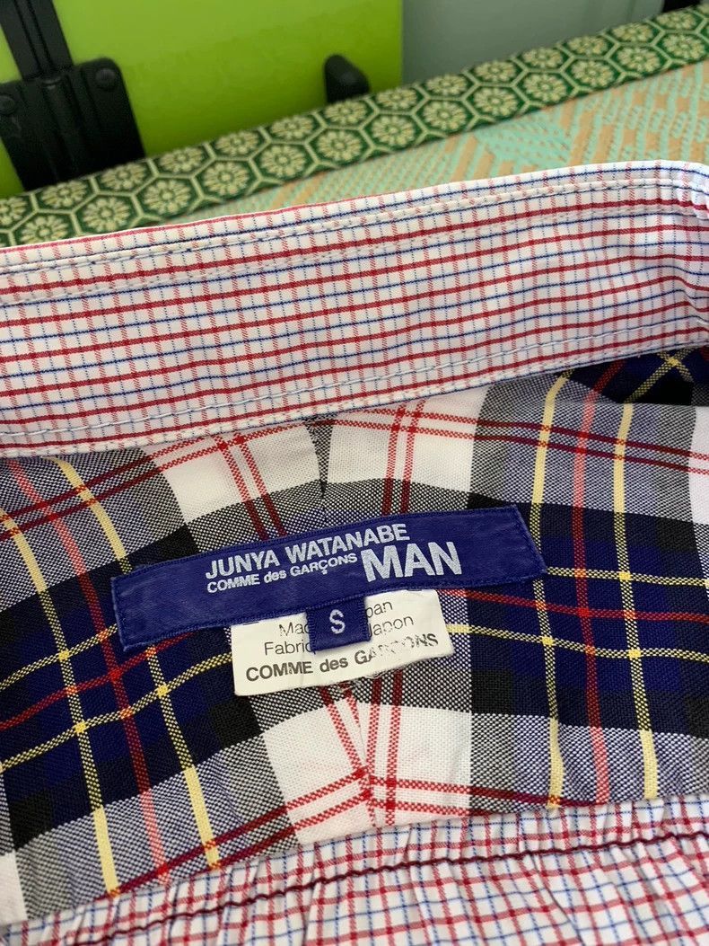 Junya Watanabe Junya Watanabe Checkered Patchwork Shirt Size US S / EU 44-46 / 1 - 2 Thumbnail