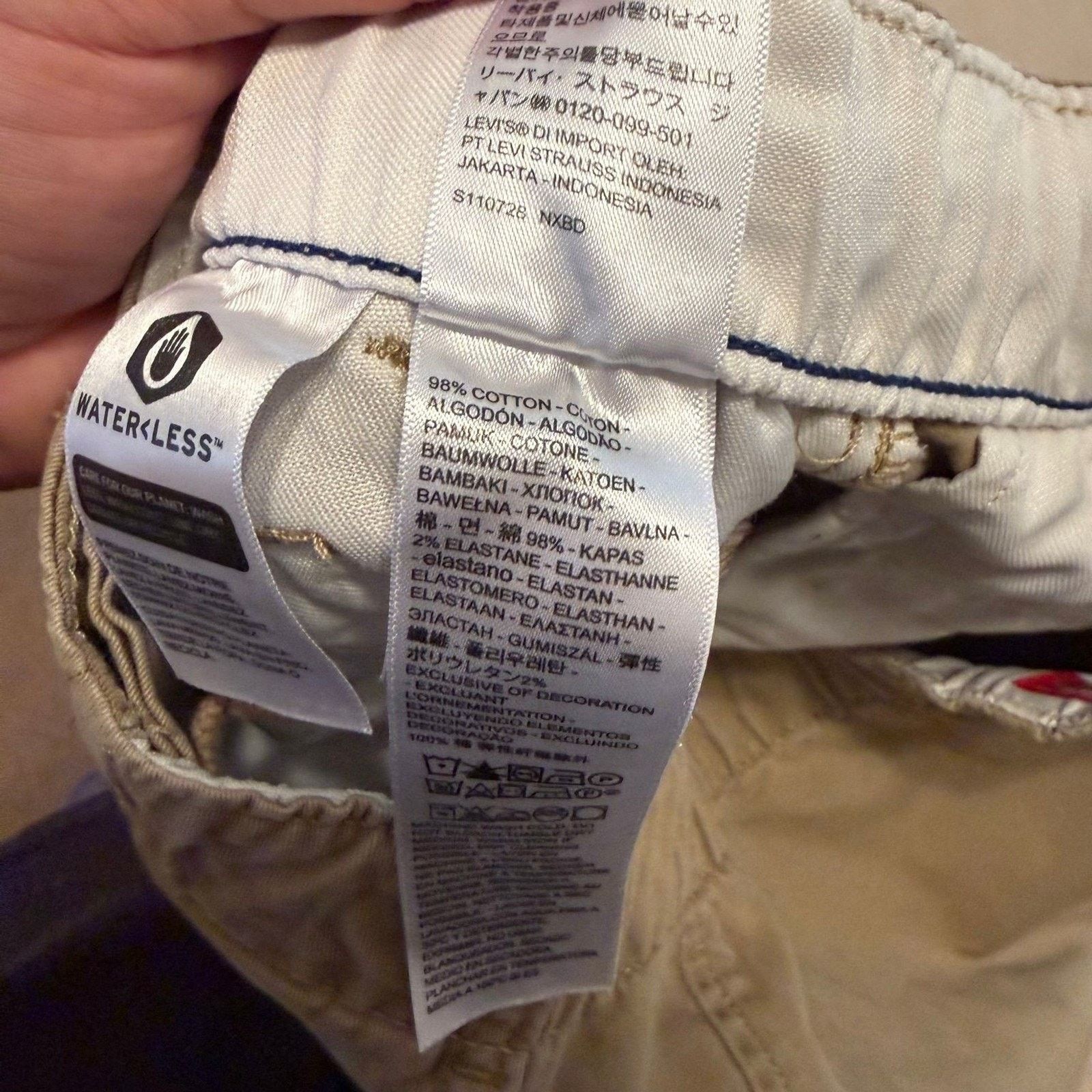 Levi's Levis XX Chino Jogger Men Pants Khaki Cotton Elastic Small S Size US 28 / EU 44 - 8 Thumbnail