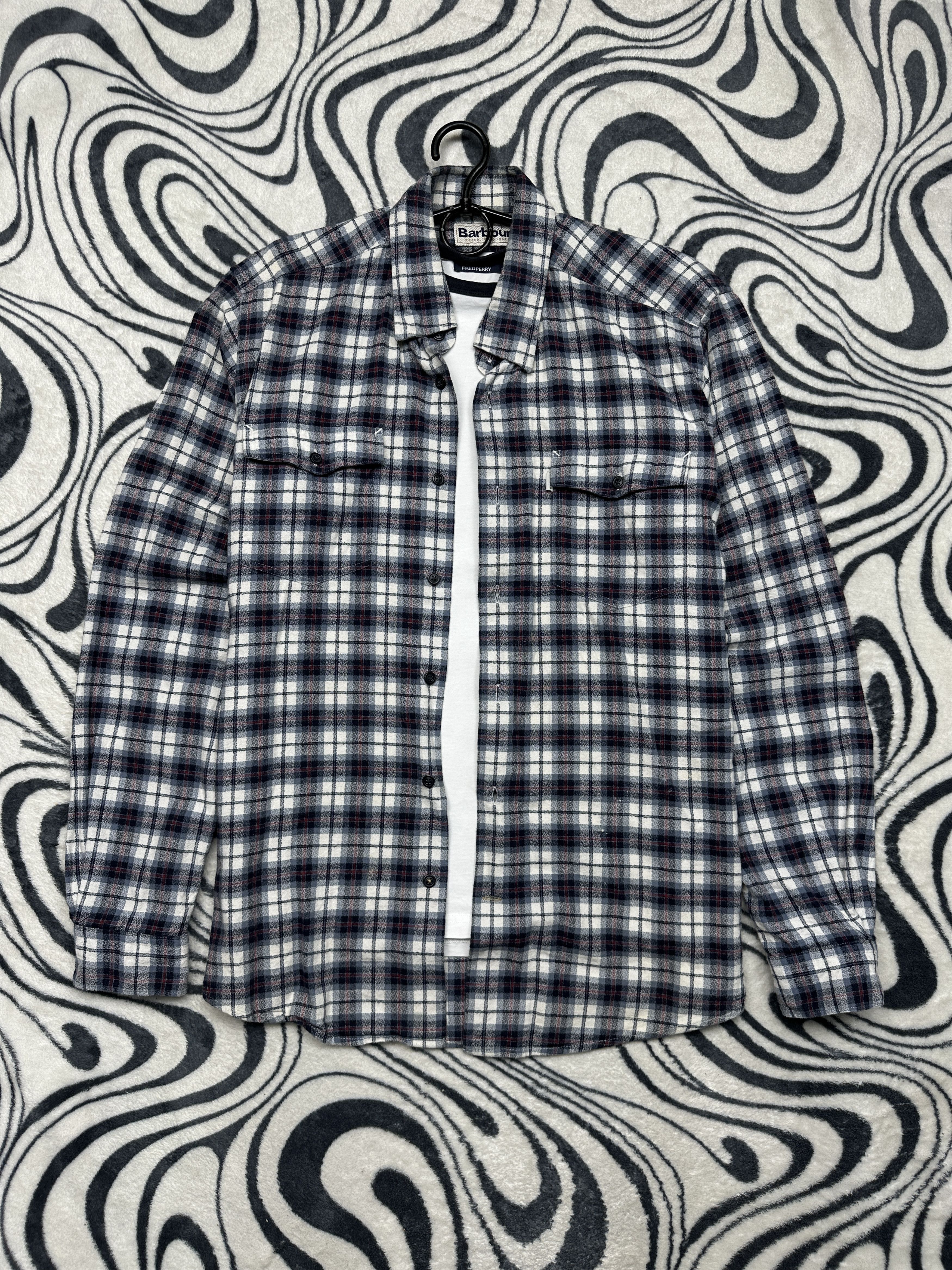 Barbour Barbour Mens Whitehall Flannel Plaid Shirt Size US XL / EU 56 / 4 - 1 Thumbnail