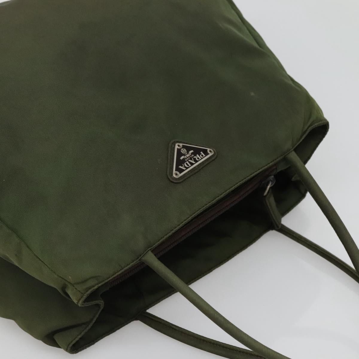 Prada PRADA Hand Bag Nylon Khaki Silver Size ONE SIZE - 6 Thumbnail