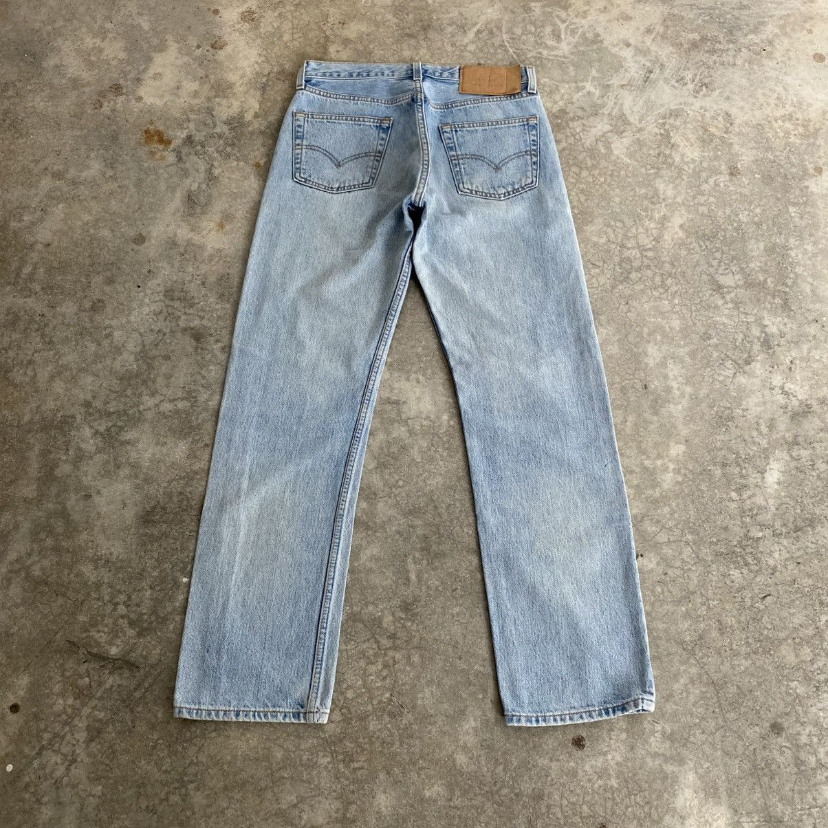Levi's Size 30x29.5 Vintage 1996 Levis 501 Light Blue Denim Jeans Size US 30 / EU 46 - 8 Thumbnail