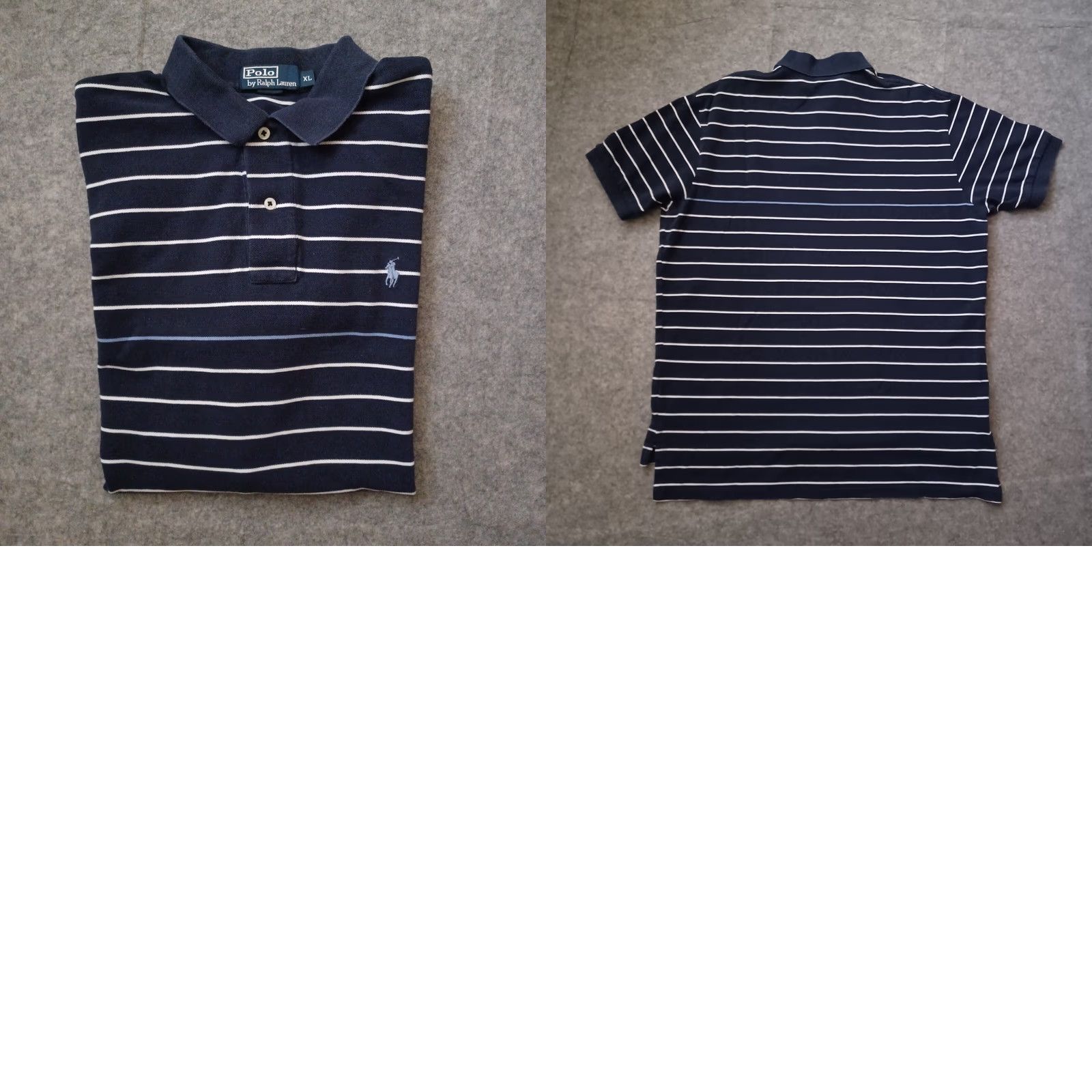 Polo Ralph Lauren VINTAGE Polo Ralph Lauren Shirt Men XL Blue White Stripe Pony Logo Short Sleeve Size US XL / EU 56 / 4 - 9 Thumbnail