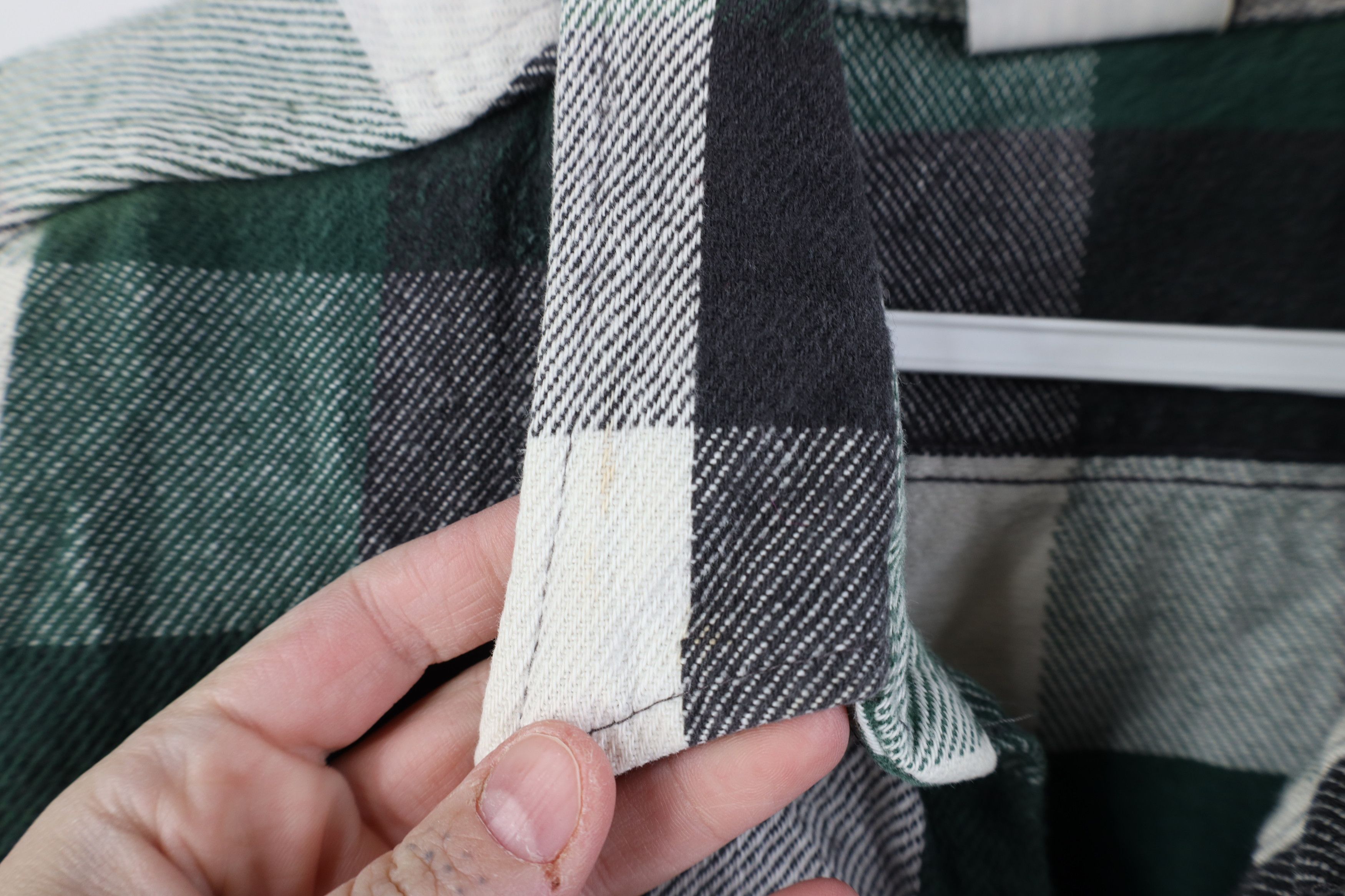 Vintage Vintage 90s Streetwear Flannel Button Shirt Plaid Size US XL / EU 56 / 4 - 4 Thumbnail