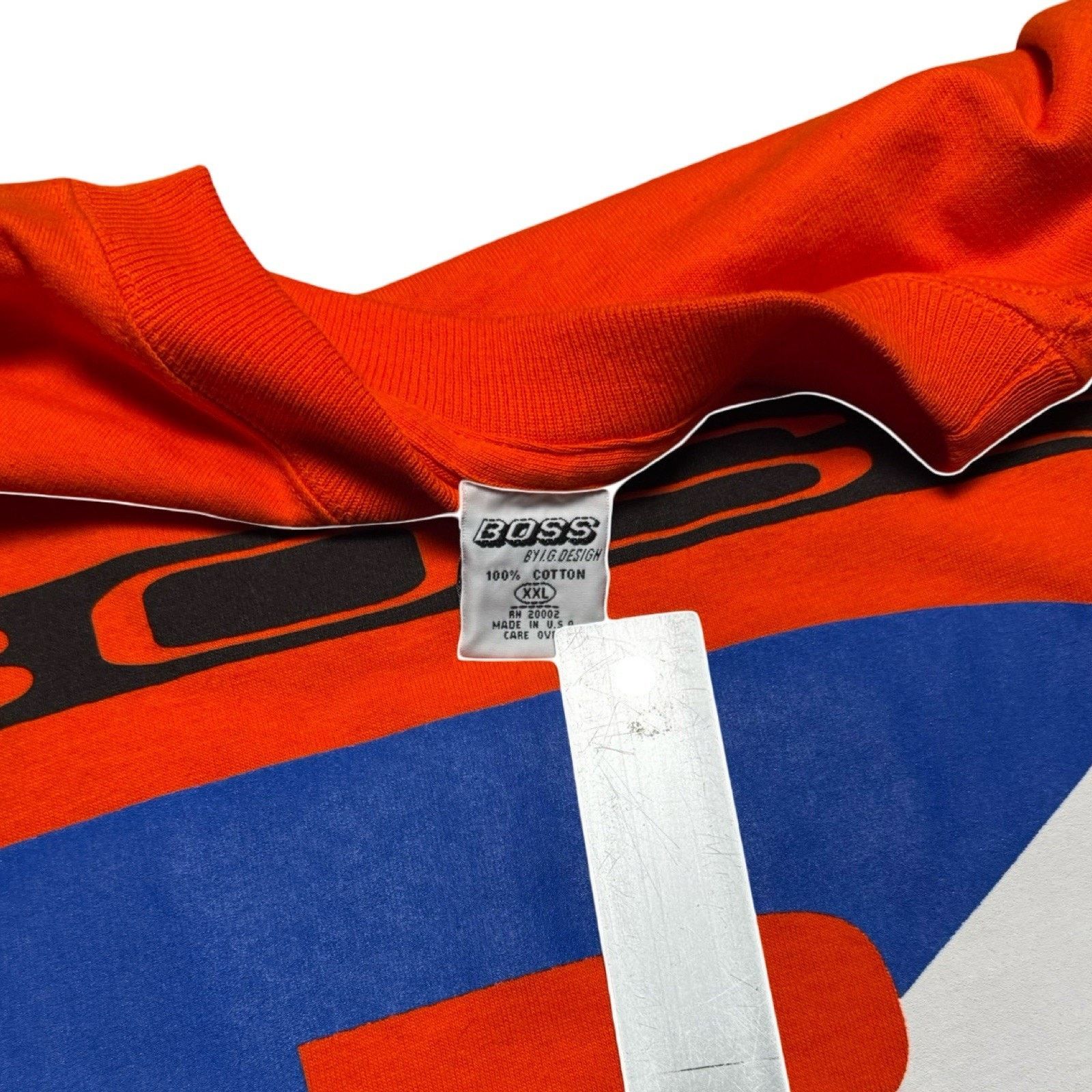 Vintage Vintage 90s Boss By I.G. Design Spell Out Orange T Shirt 2XL Size US XXL / EU 58 / 5 - 2 Thumbnail