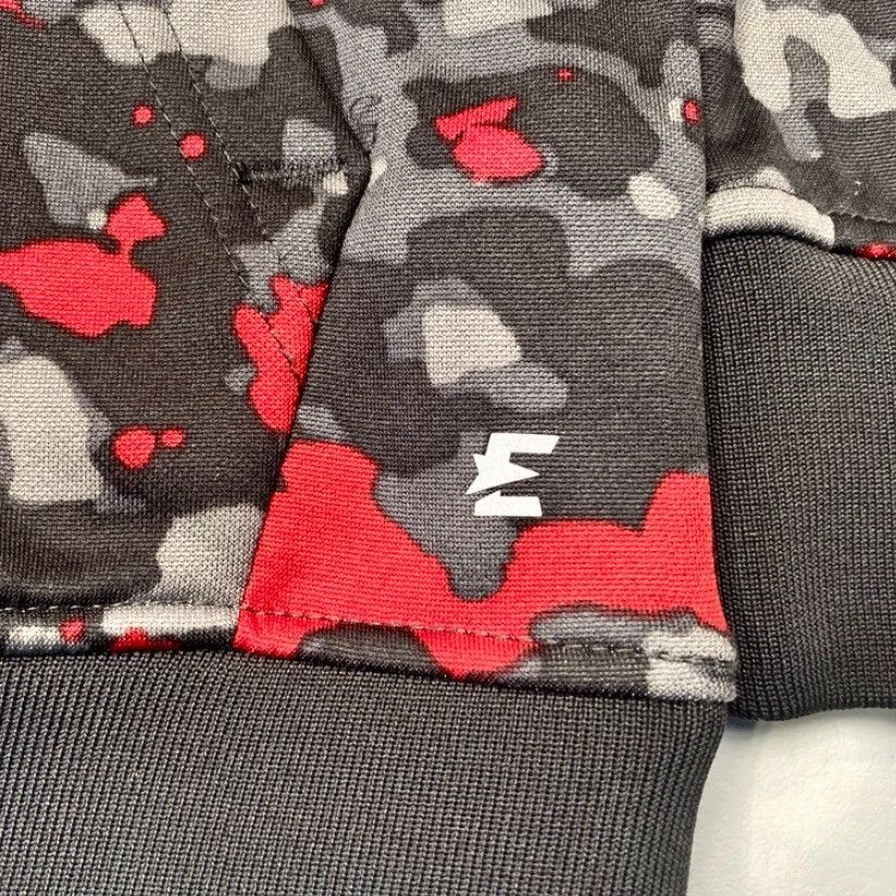 Vintage VINTAGE Eastbay Hoodie Sweatshirt Mens Medium Red/Black/Gray Camo Fleece Pullover 8502 Size US M / EU 48-50 / 2 - 5 Thumbnail