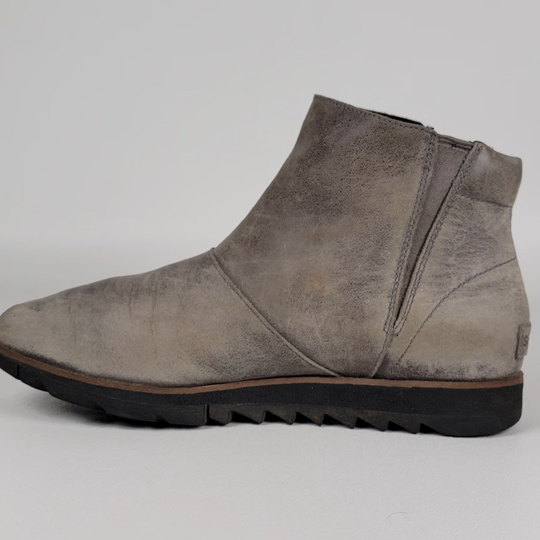 SOREL Sorel Harlow Chelsea Ankle Boots Women Slip-On Gray Suede Leather Round Toe Casual Travel US 8.5 Size US 7 / IT 37 - 5 Thumbnail